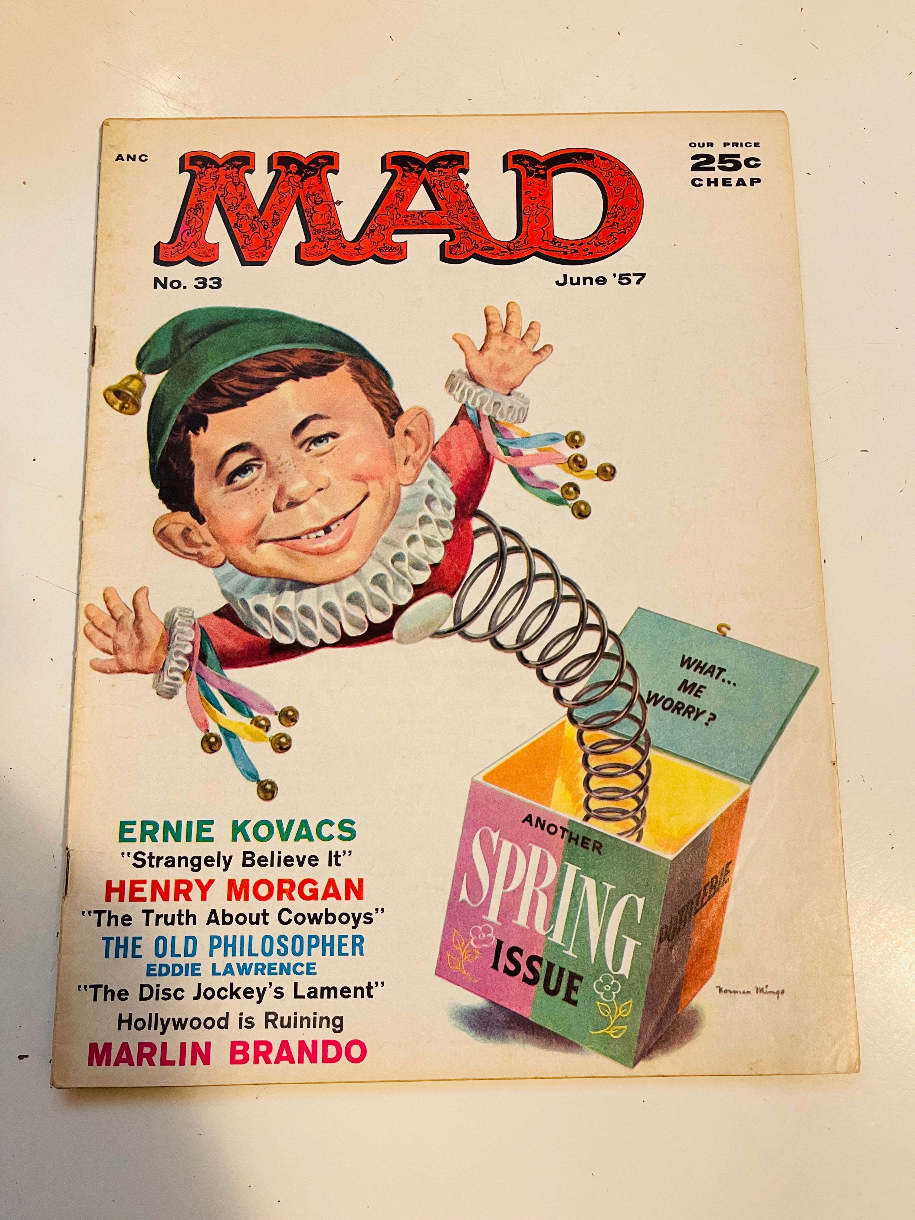 Mad Magazine #33 rare vintage early issue 1957