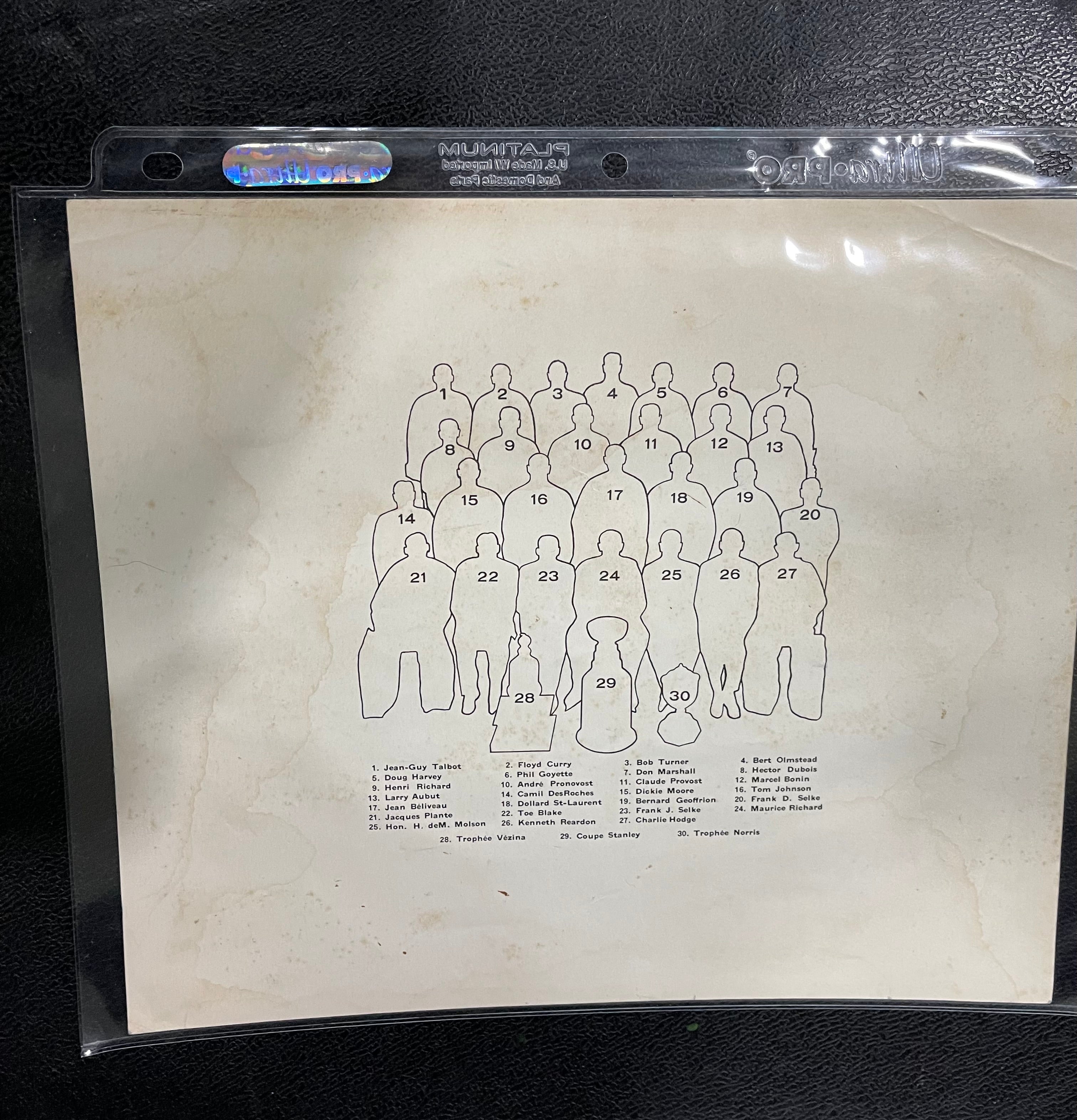 Montreal Canadiens team photo Molsons 1957