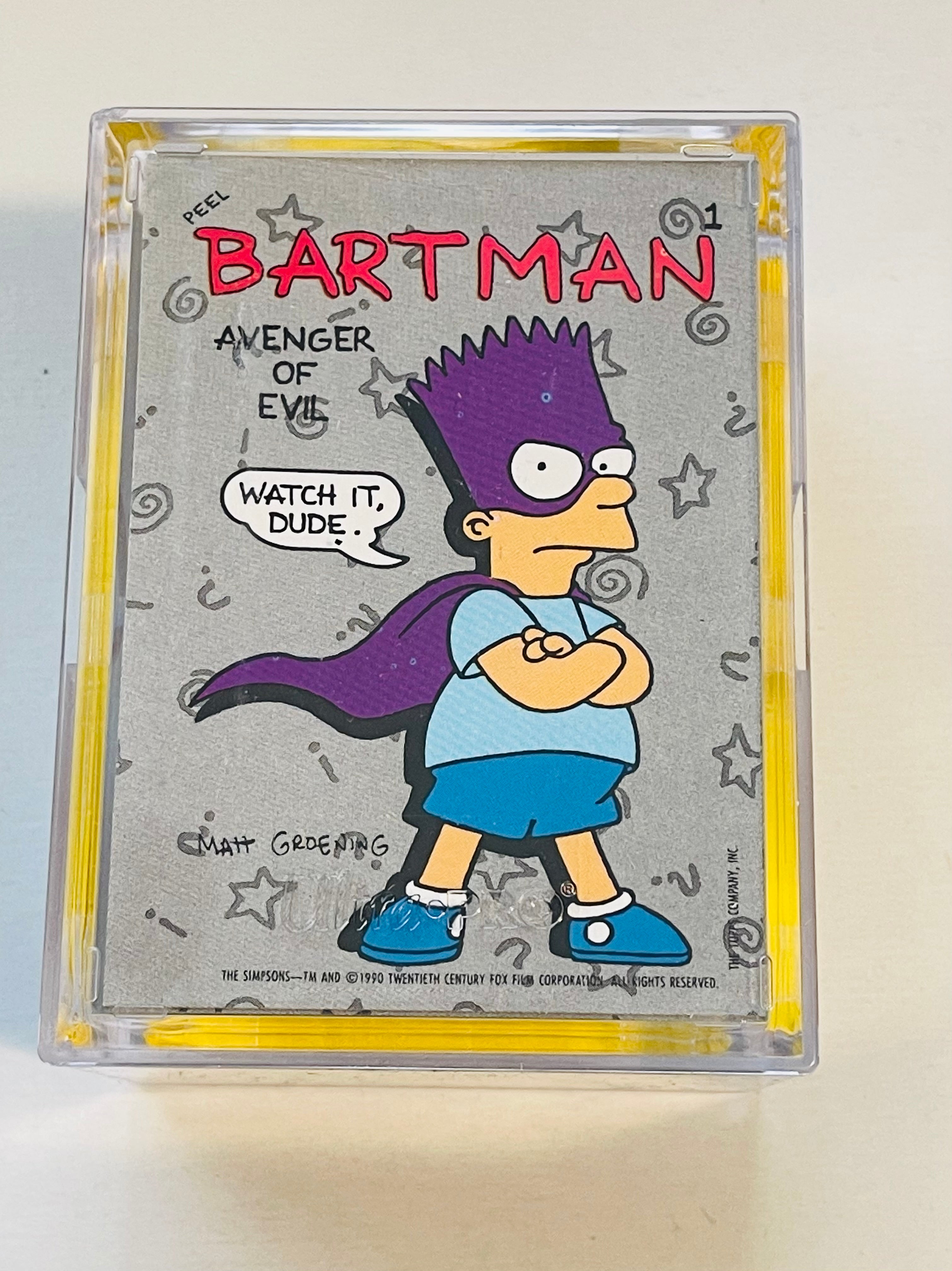 The Simpsons TV show first series cards and stickers set with wrappers 1990
