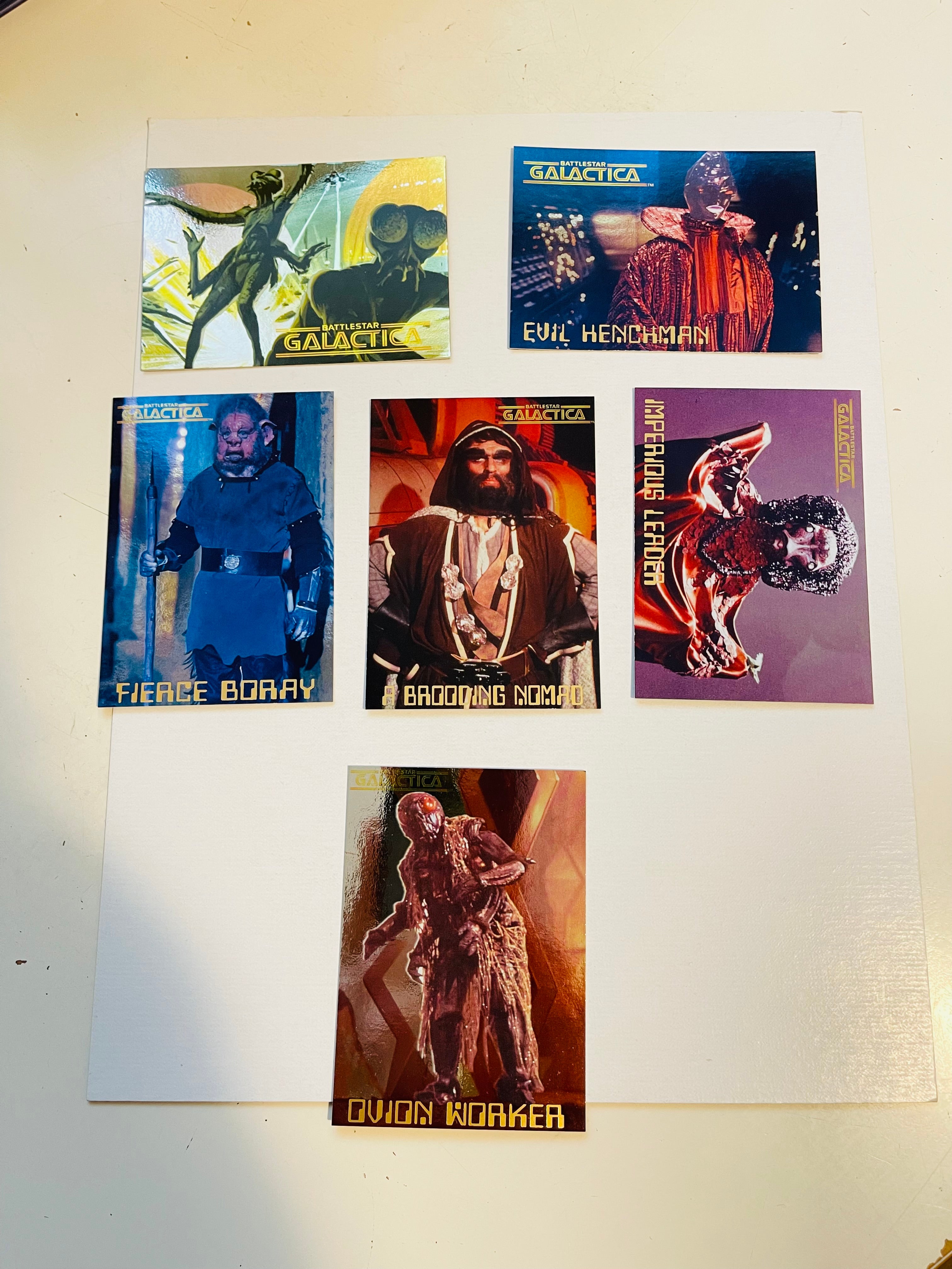 Battlestar Galactica rare Dart foil insert cards set 1997
