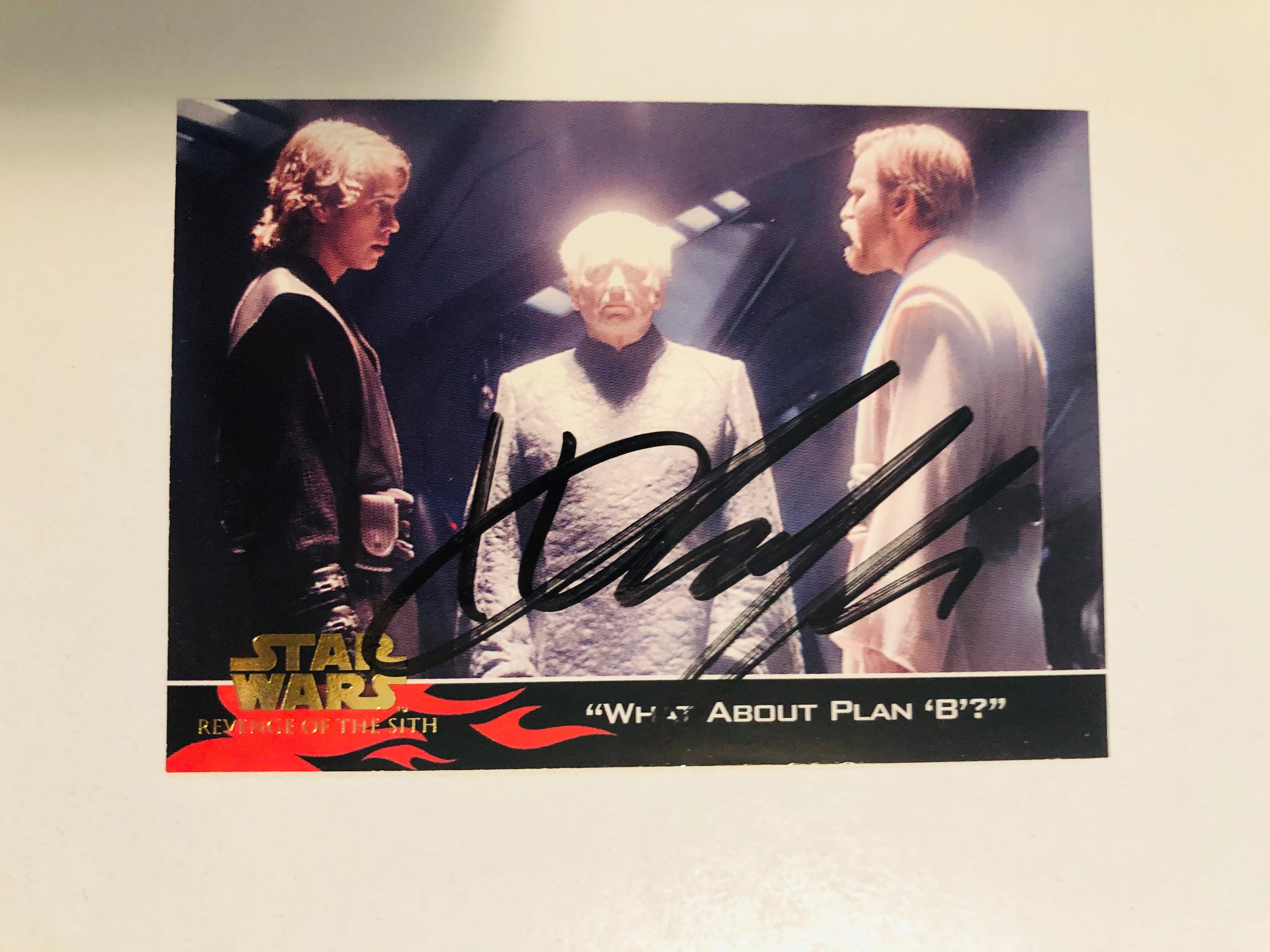 Star Wars Ewan McGregor rare signed card with COA
