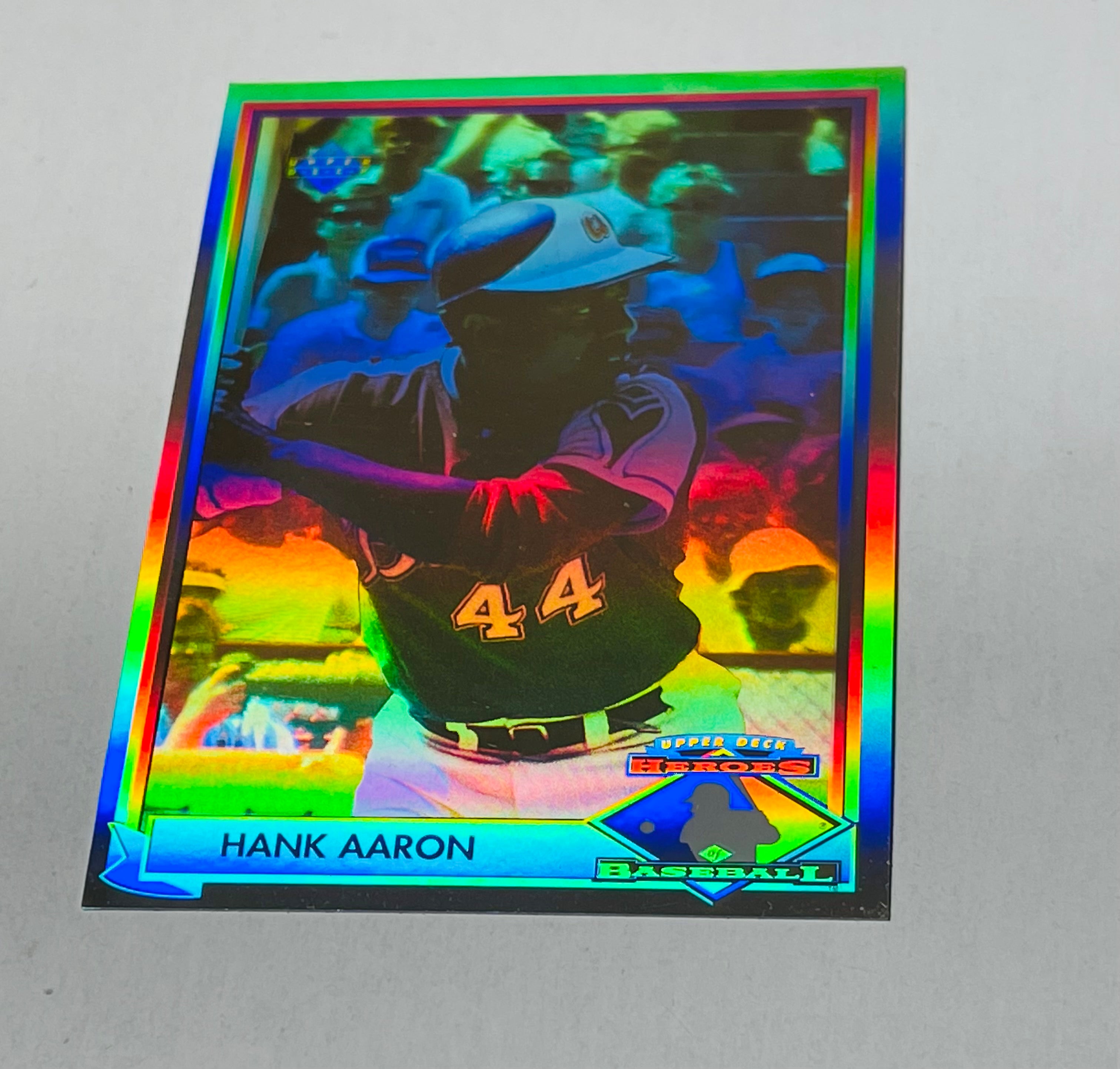 Hank Aaron Upper Deck baseball hologram insert card 1991