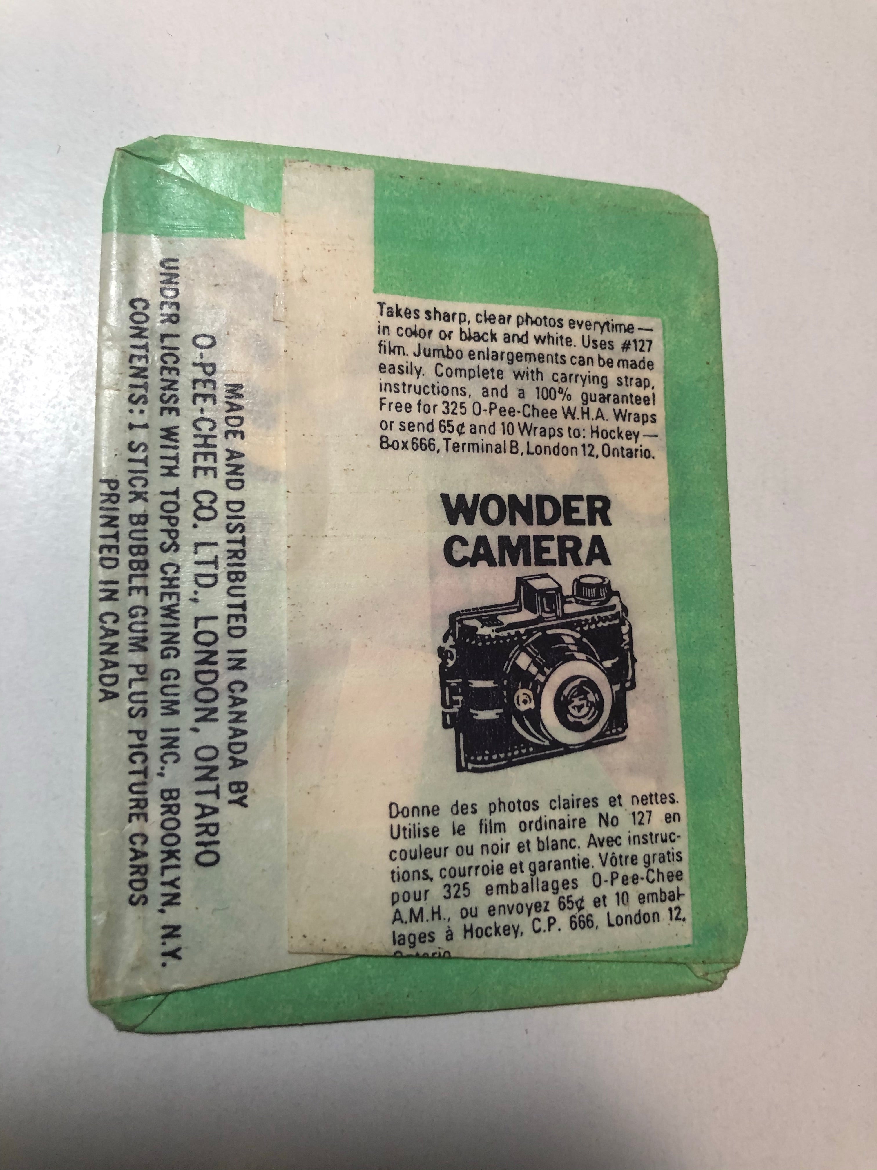 WHA hockey cards rare wrapper 1974-75