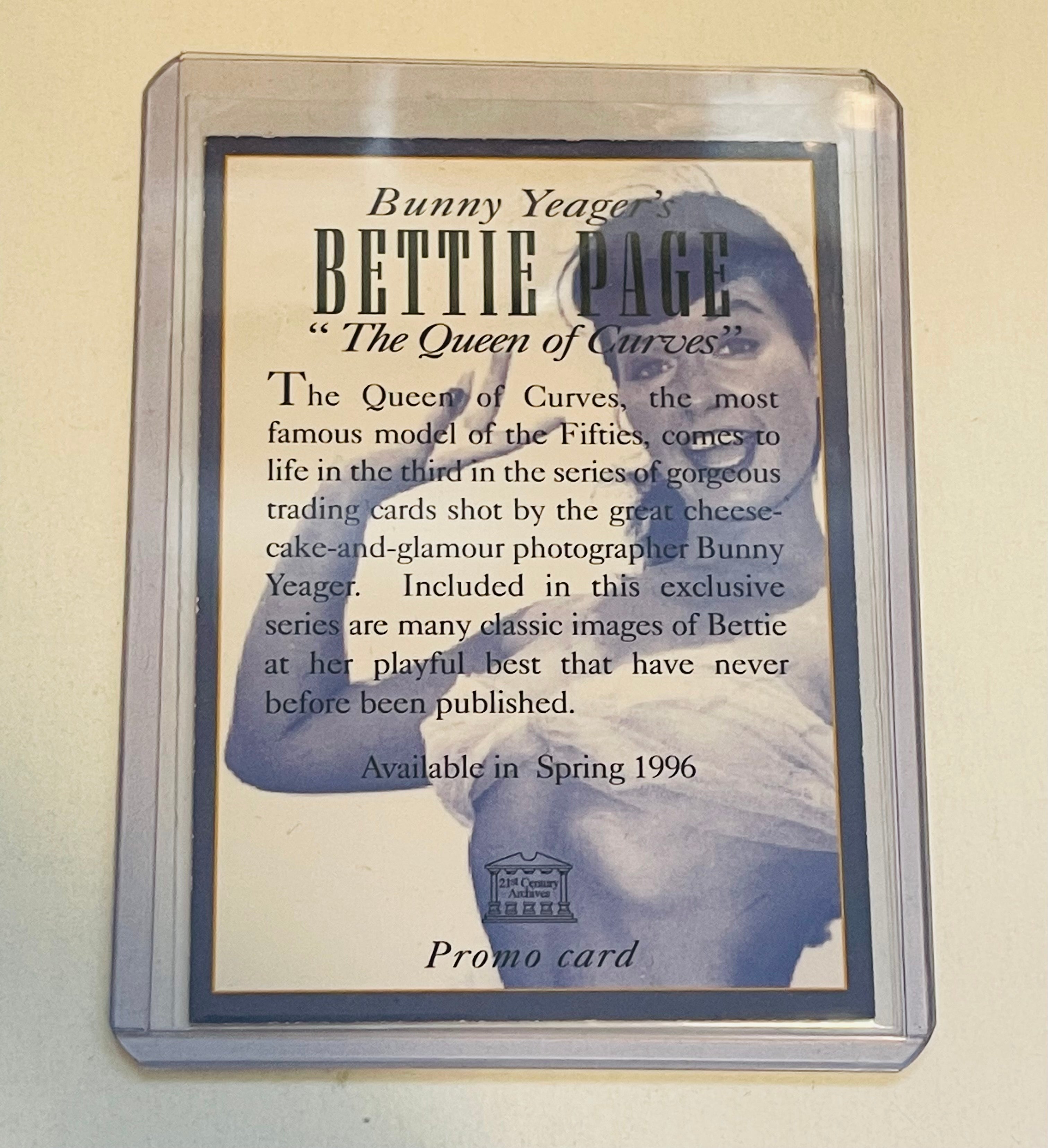 Bettie Page pin-up Girl legend rare promo card 1996