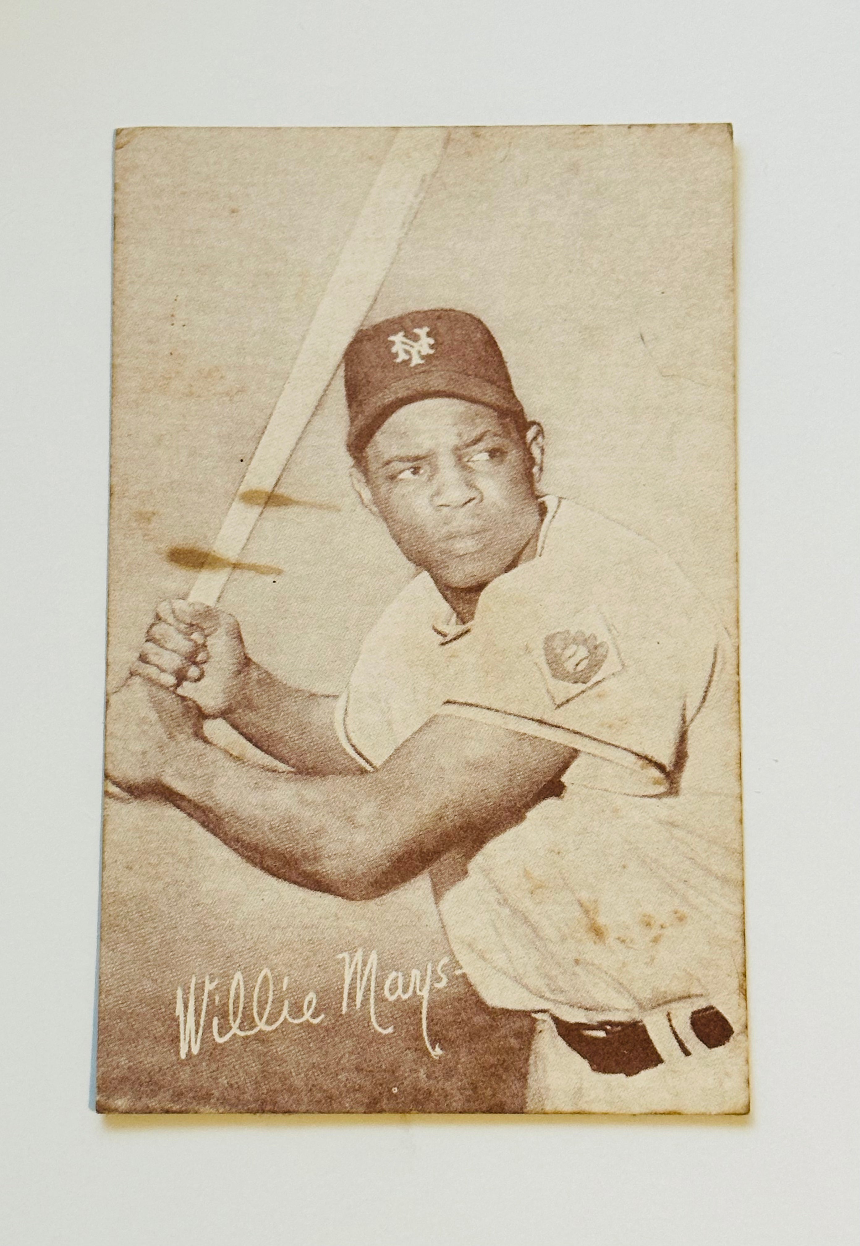 rare baseball cards Willie Mays original Exhibit rare baseball card 1947-1951