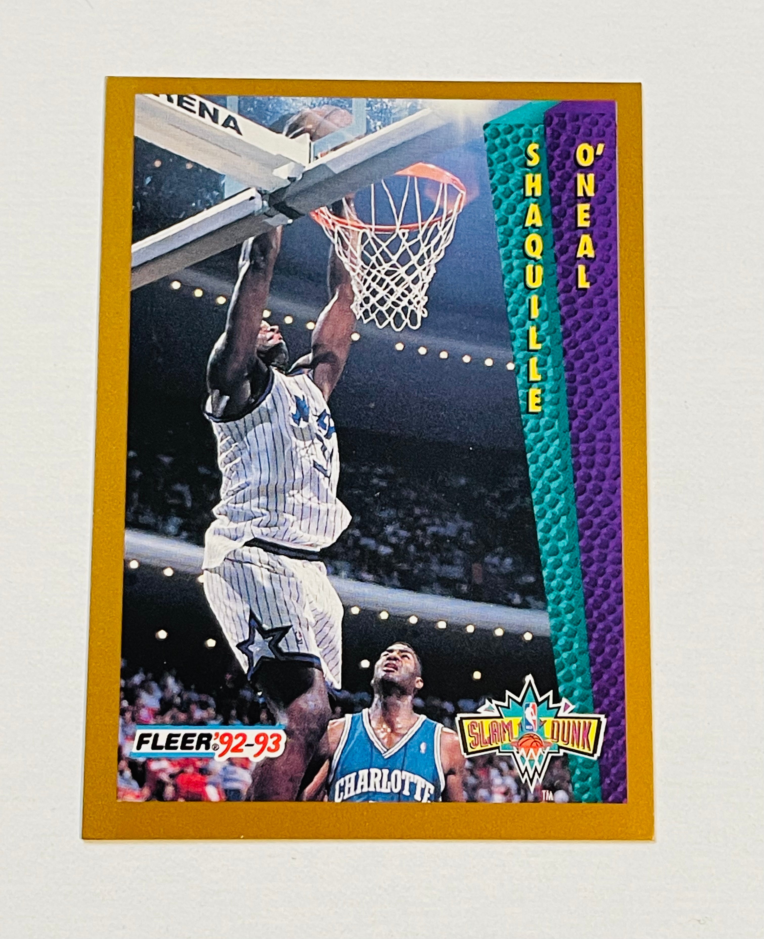 Shaq O'Neal Fleer Slam Dunk rare rookie card 1992 Shaq O'Neal Fleer Slam Dunk rare rookie card 1992