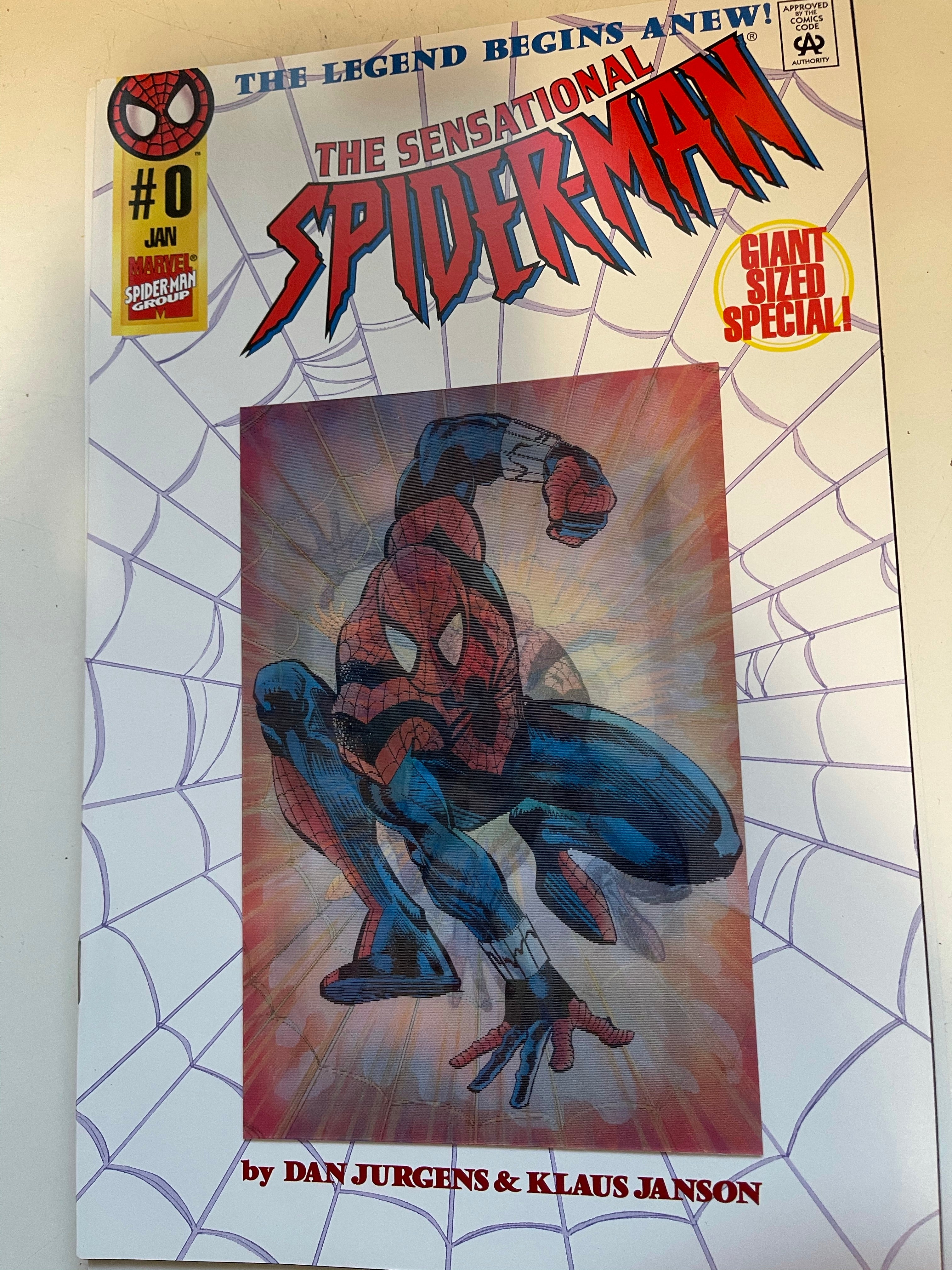 Spider-Man sensational giant size 0 hologram cover comic 1996