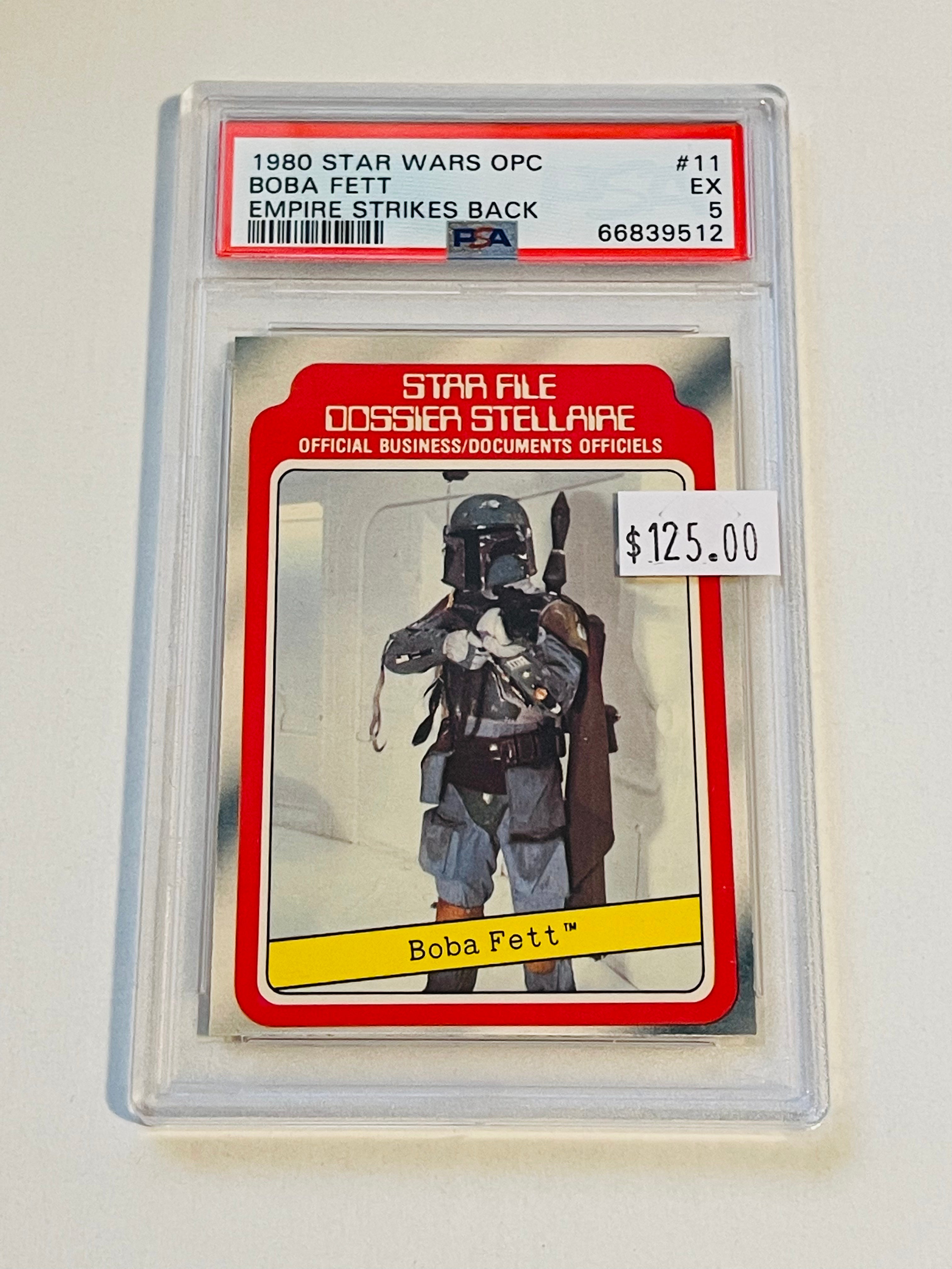 Star Wars Opc Boba Fett PSA graded card 1980 Star Wars Opc Boba Fett PSA graded card 1980