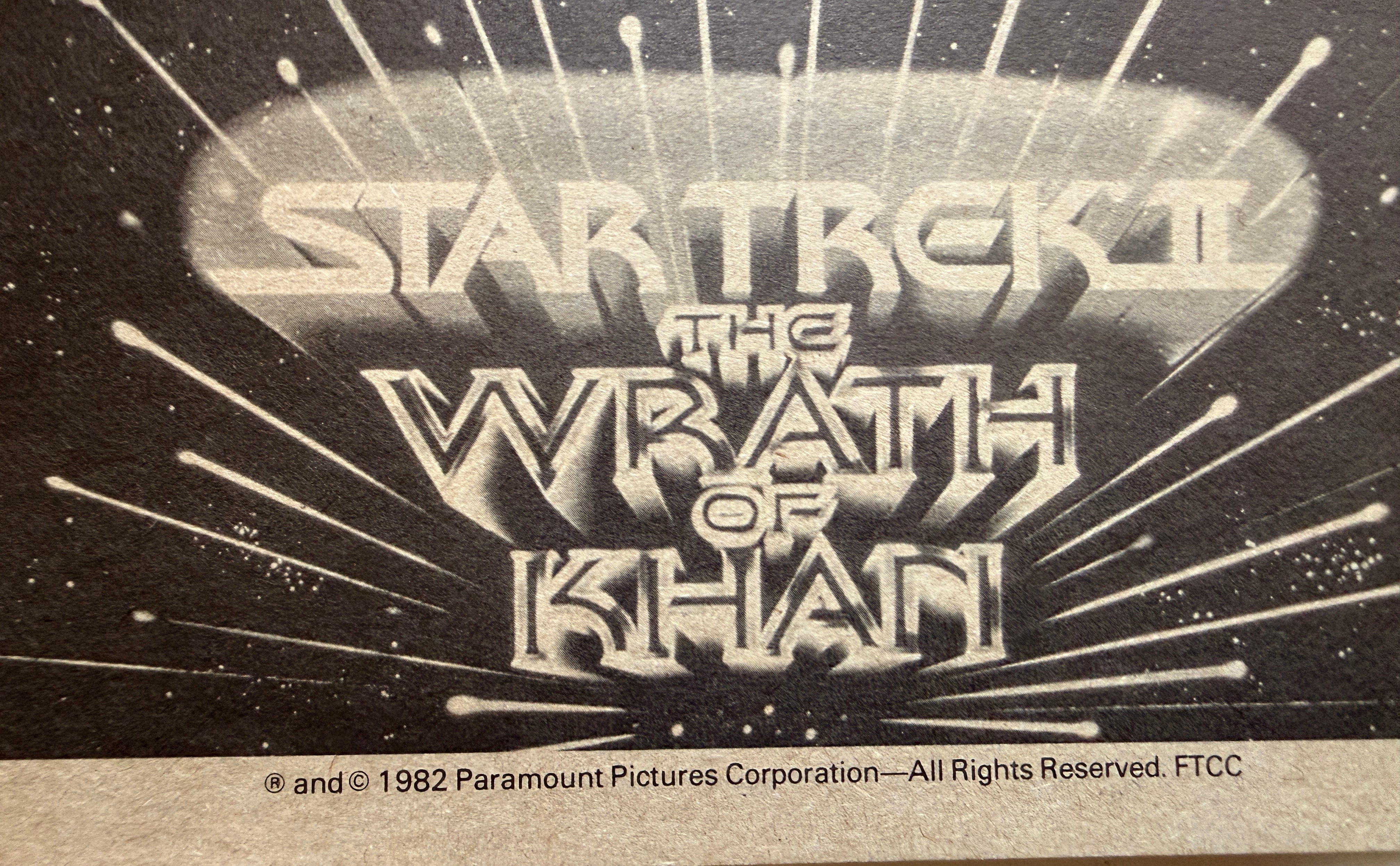 Star Trek Wraith of Khan 5x7 vintage cards set 1982