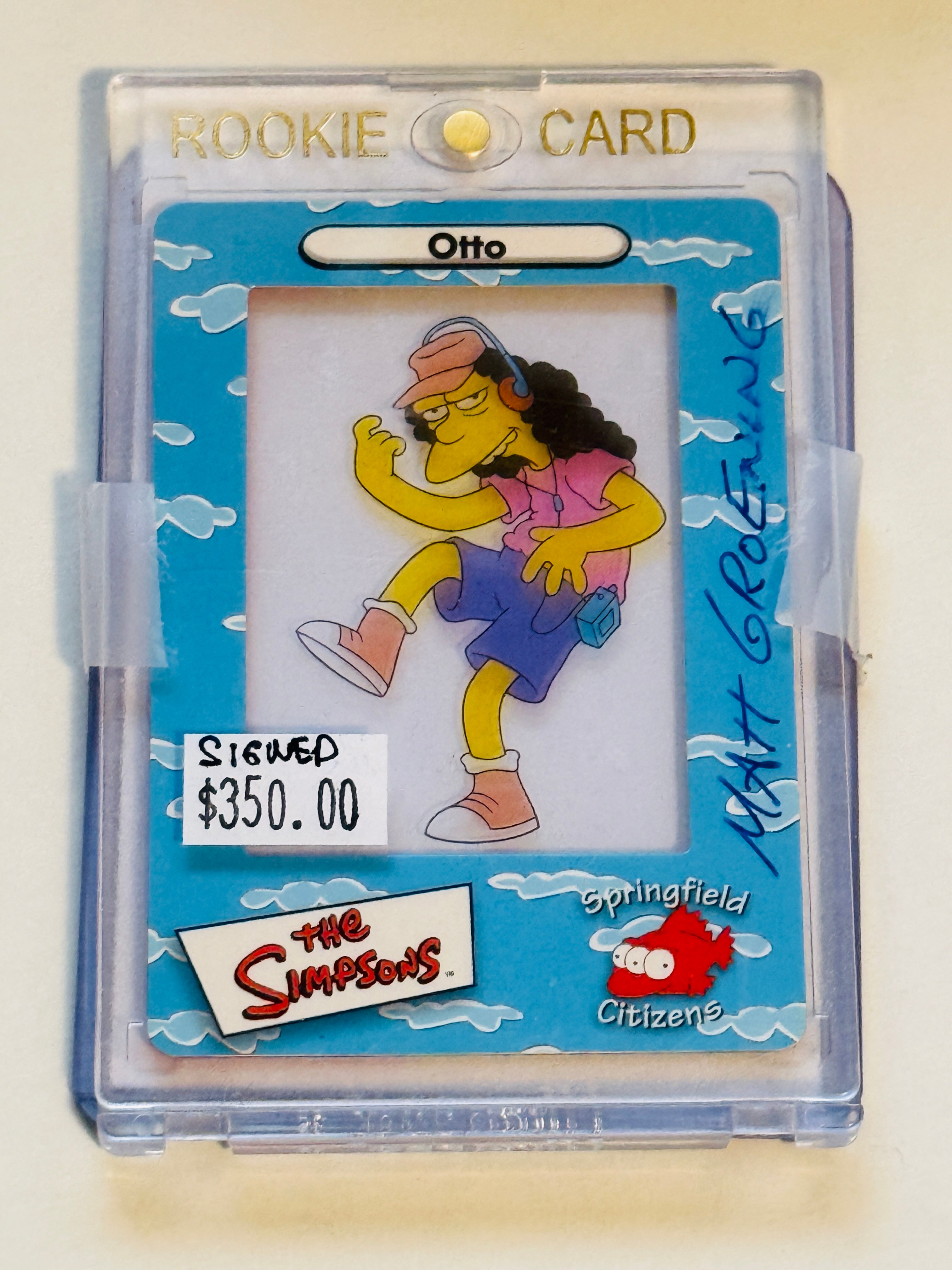 The Simpsons rare signed Matt Groening card w/COA