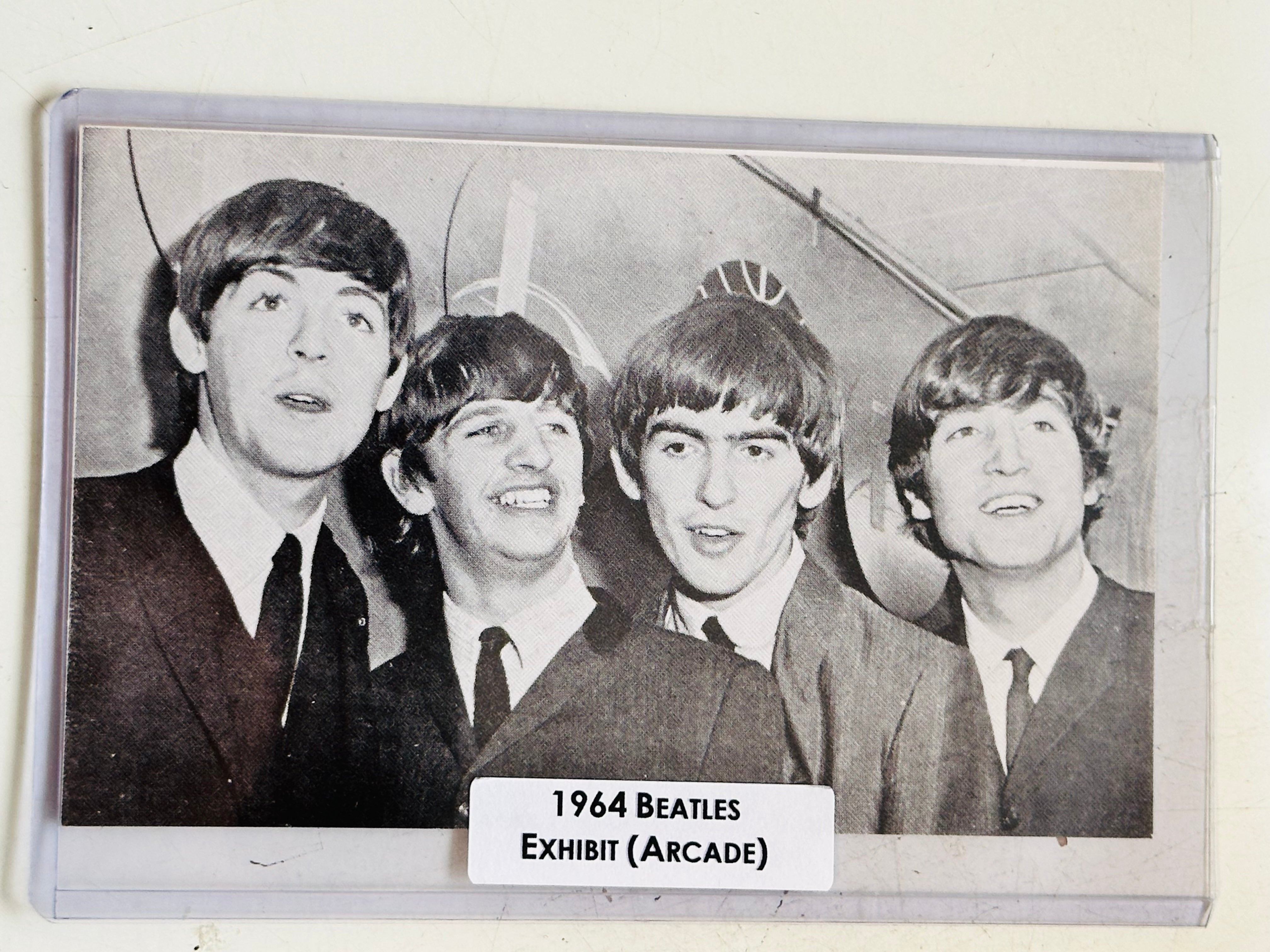 The Beatles rare 4x6 original exhibit card 1964