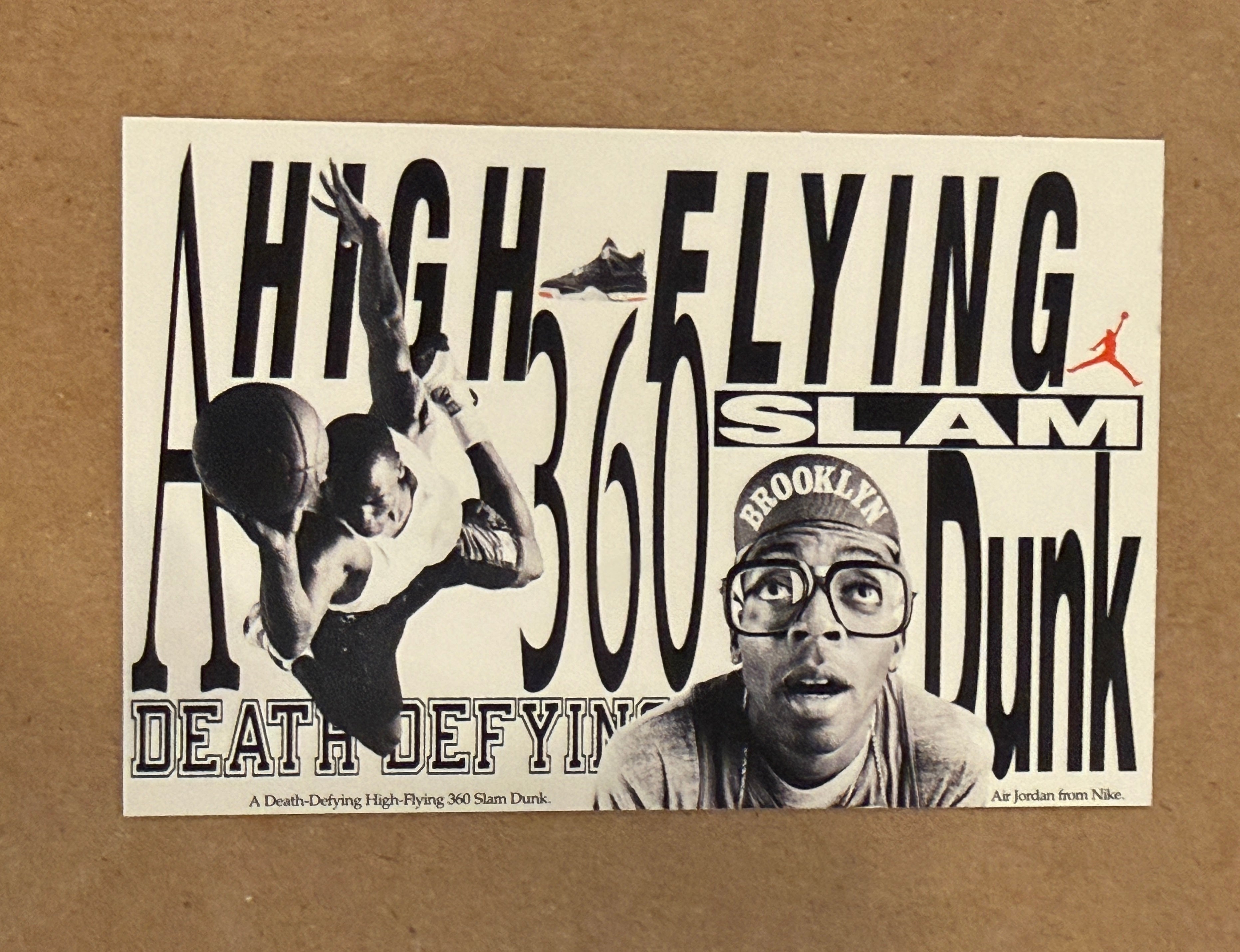 Michael Jordan Nike, rare high flying basketball card 1991