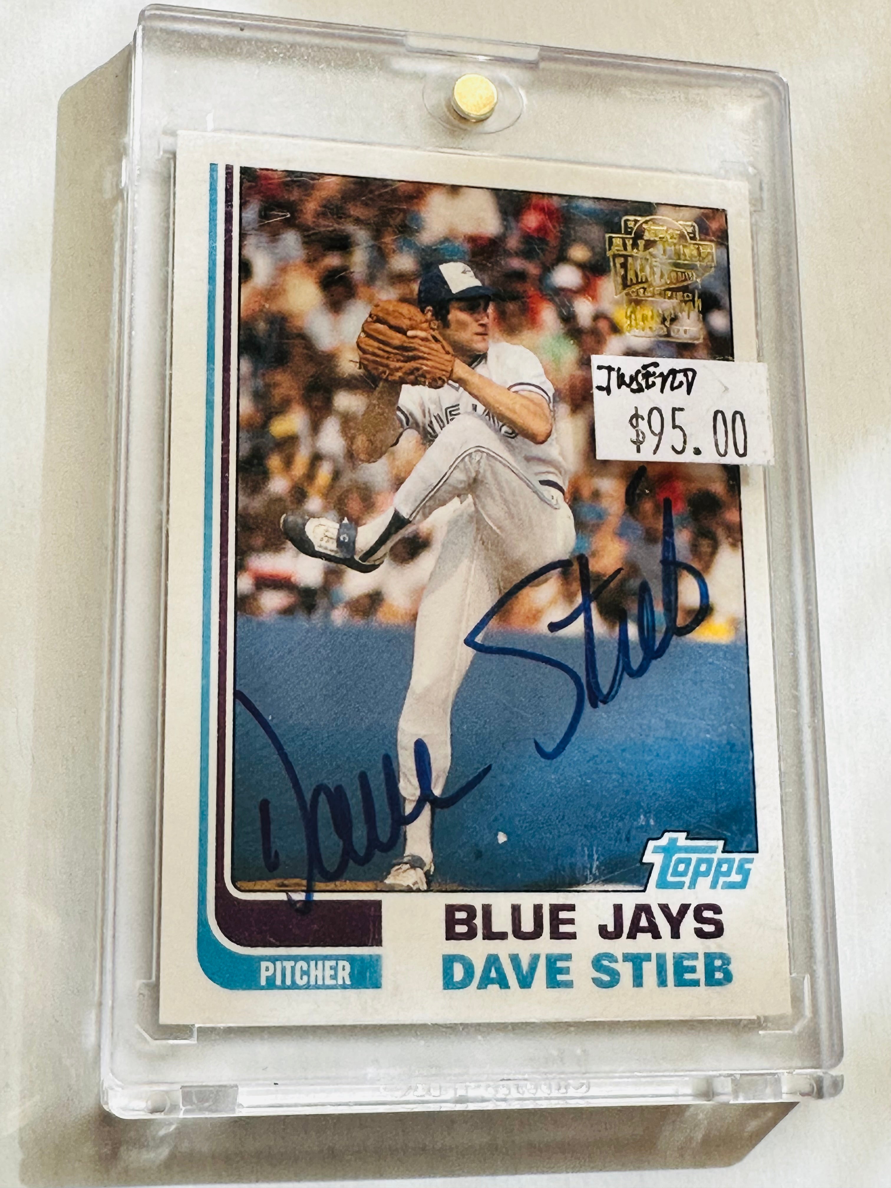 Toronto Blue Jays, Dave Stieb, rare topps certified autographed insert baseball card