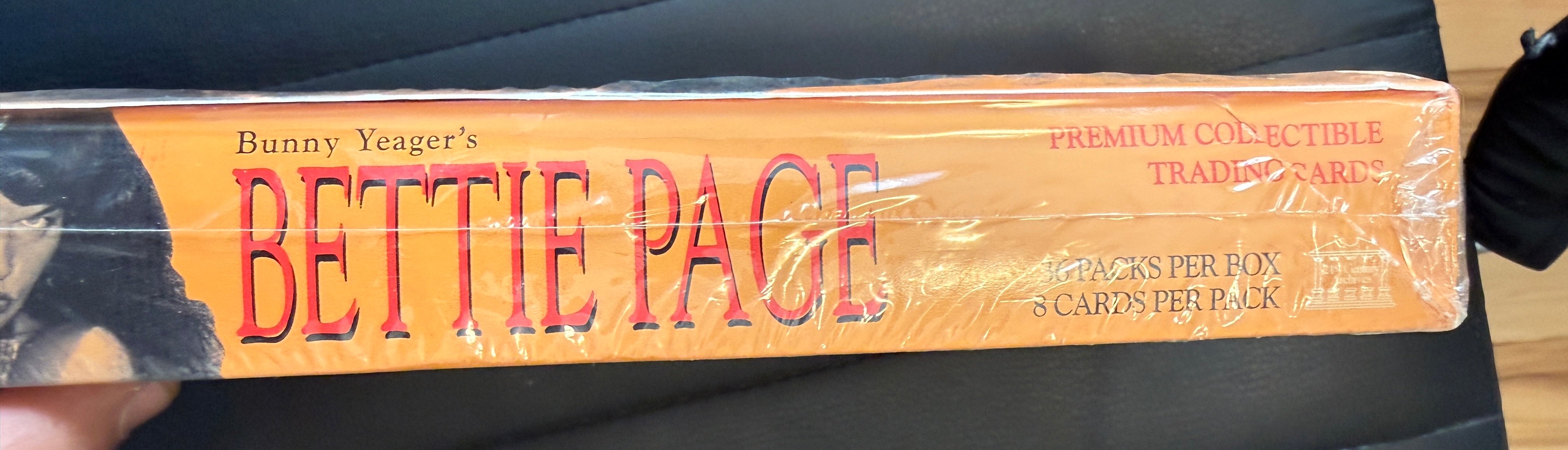 Bettie Page rare 36 sealed packs photo cards factory sealed box 1991