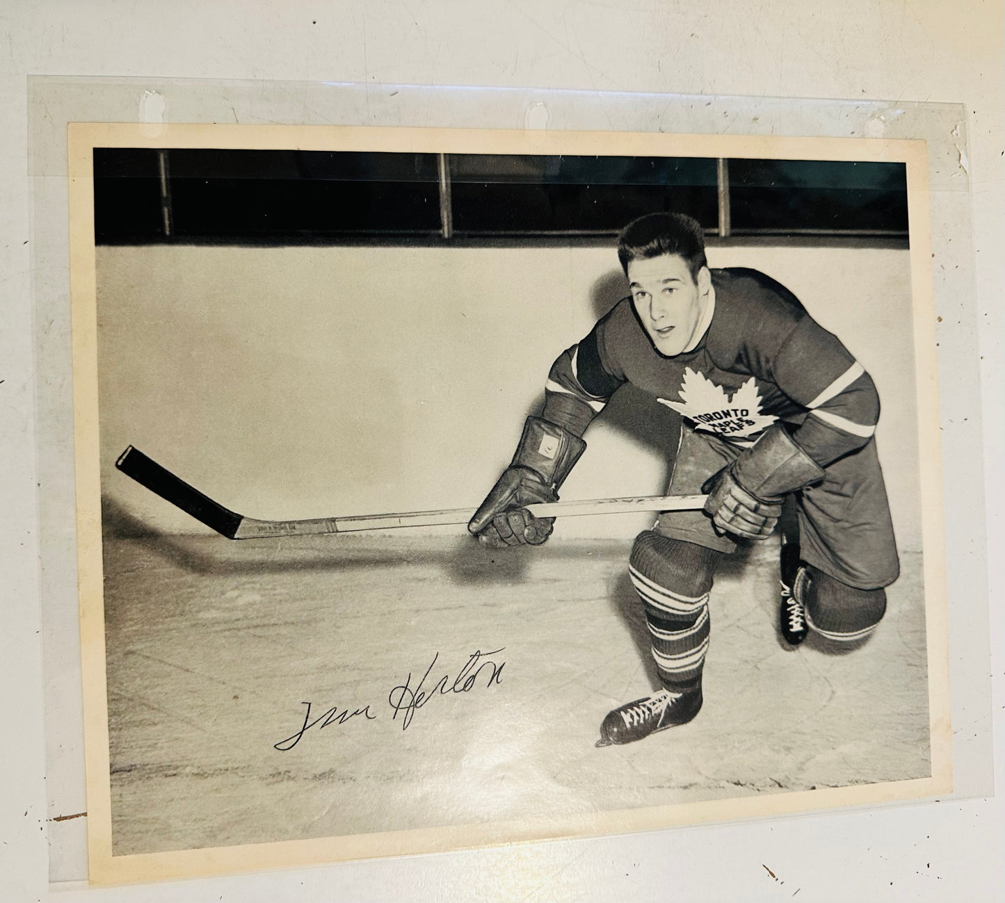 1945 to 1954 rare Tim Horton Quaker oats 8 x 10 original photo