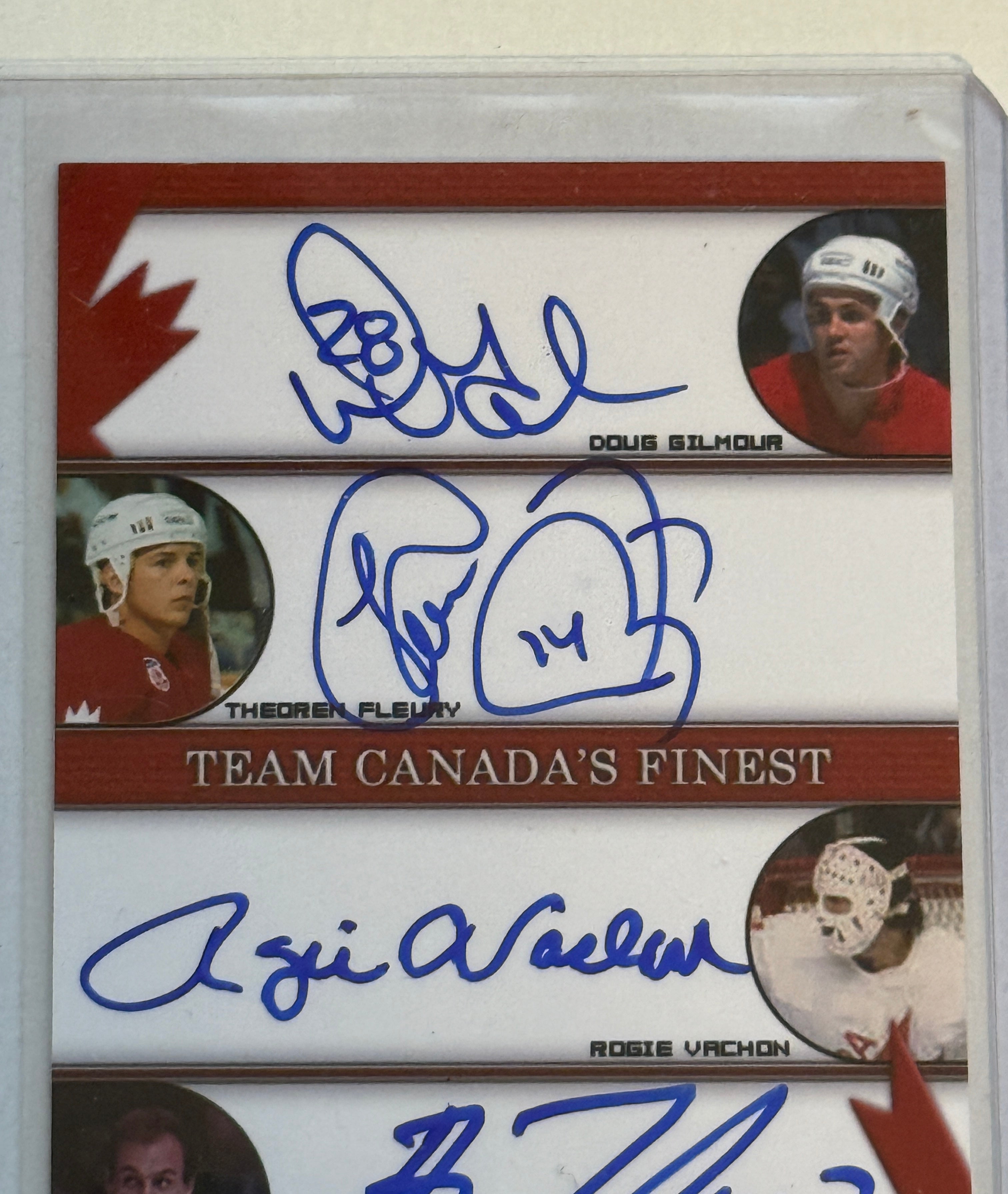 Team Canada hockey rare 24/25 quad autograph card!