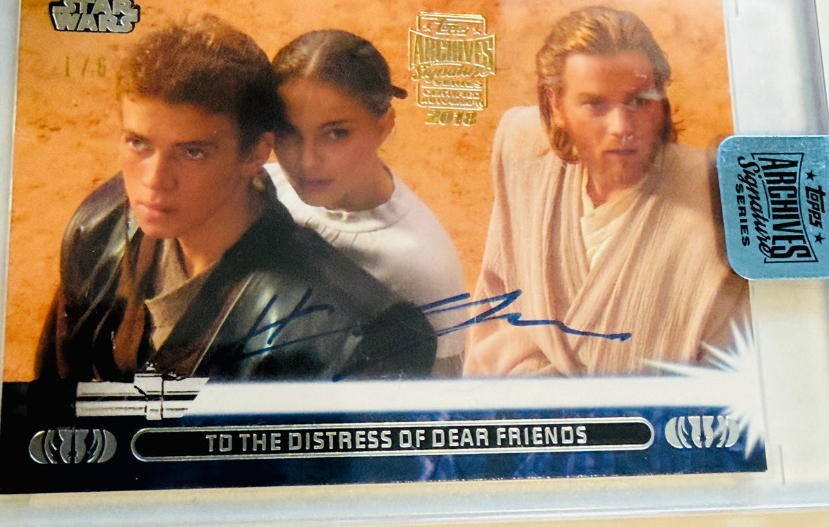 Star Wars archives Hayden Christensen rare autographed insert card 1/6 from 2013