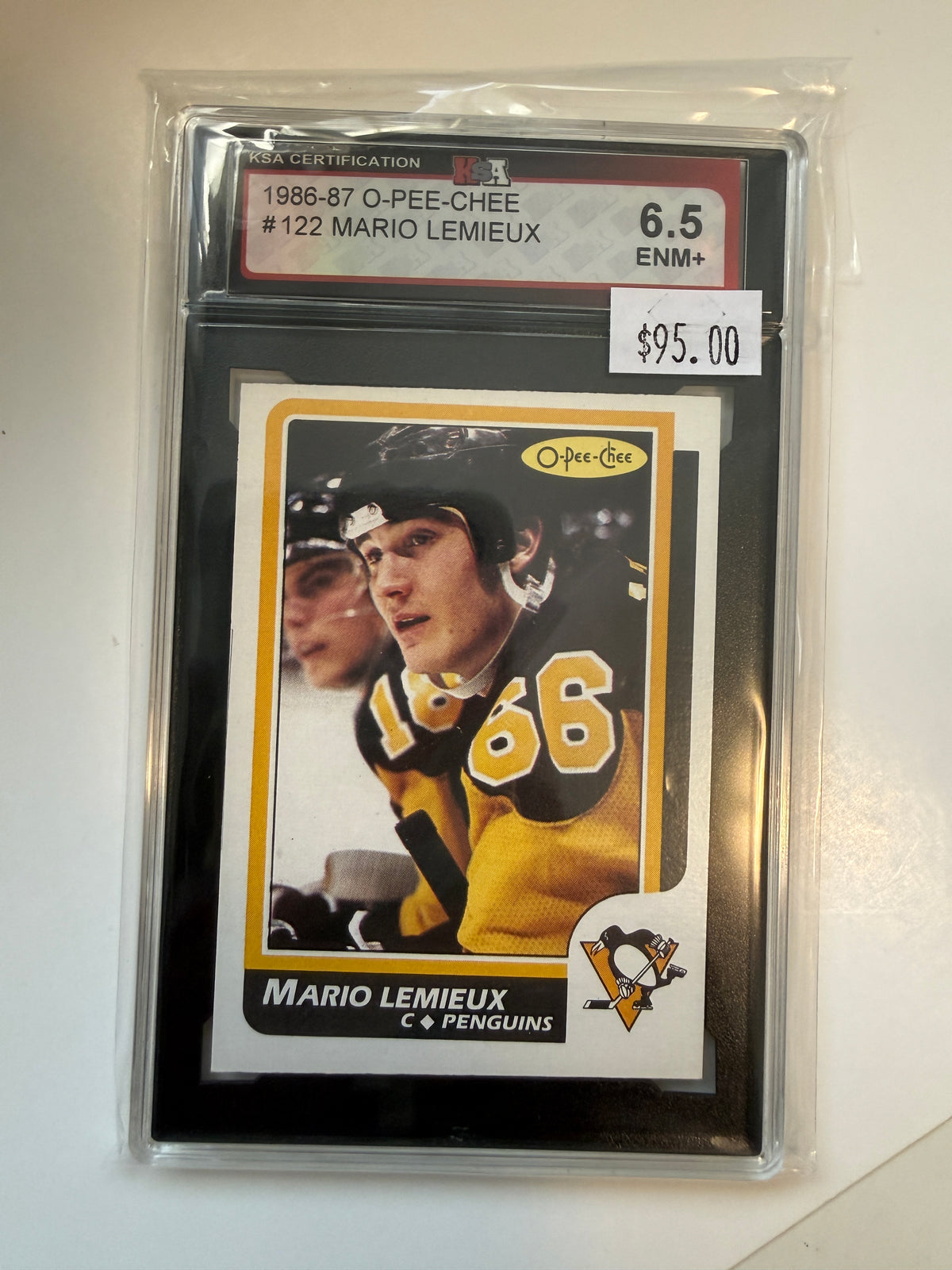 Mario Lemieux 2nd year opc graded hockey card 1986-87