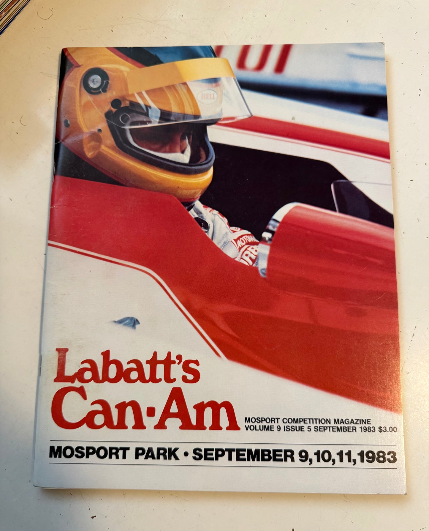 Labatt’s Can-Am racing program with ticket 1983