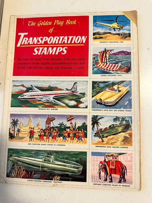 Transport stamps set in book 1955