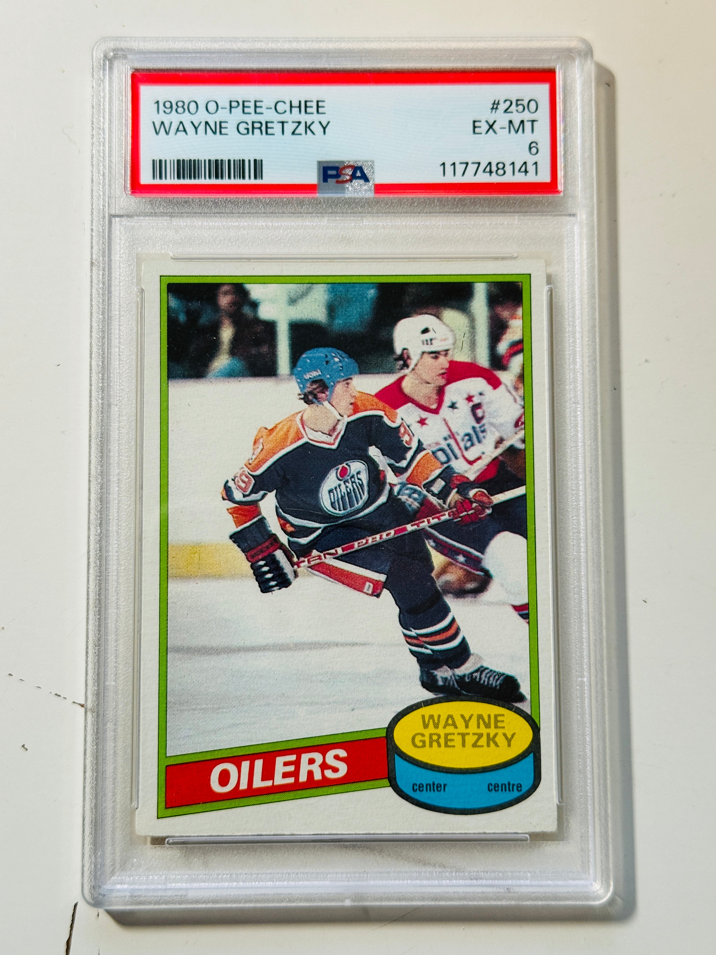 Wayne Gretzky Opc 2nd year high grade PSA 6 hockey card 1980