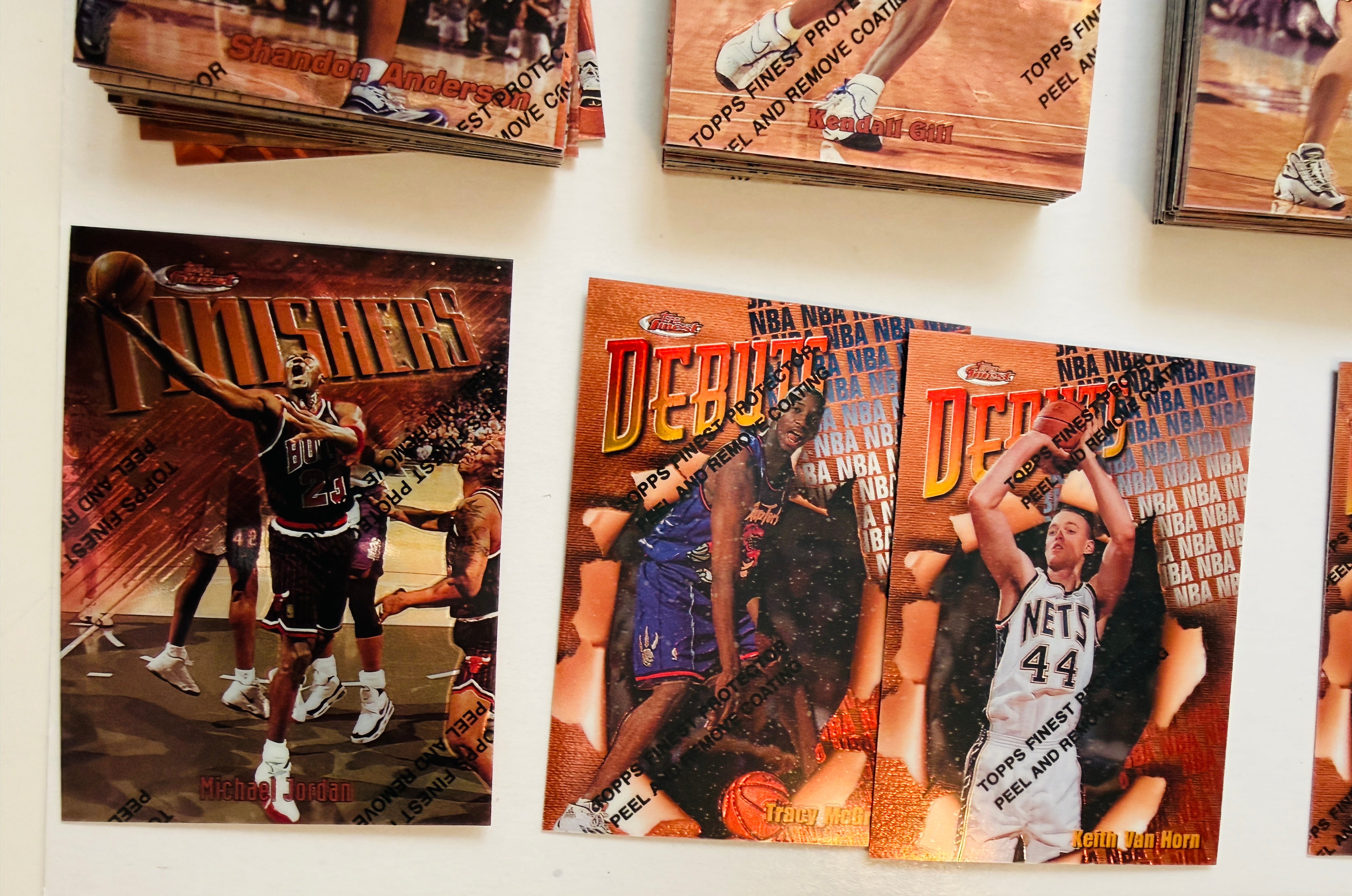 1997/98 Topps Finest basketball series 1 cards set with all the rookies plus Michael Jordan