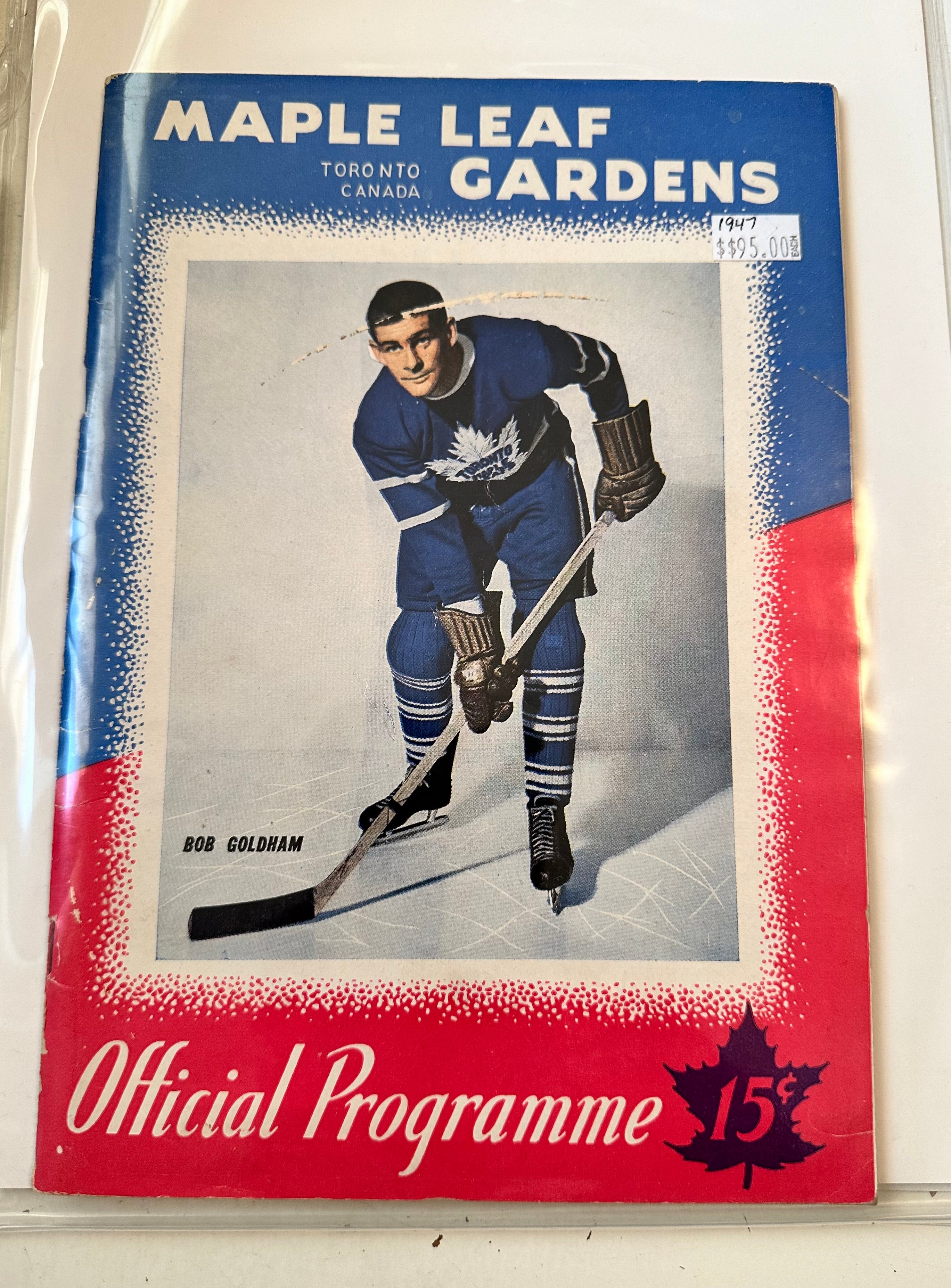 Toronto Maple Leafs NHL Hockey Program 1947