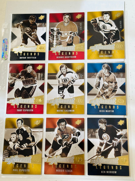 Upper deck excitement hockey 9 insert cards lot deal 2005-06