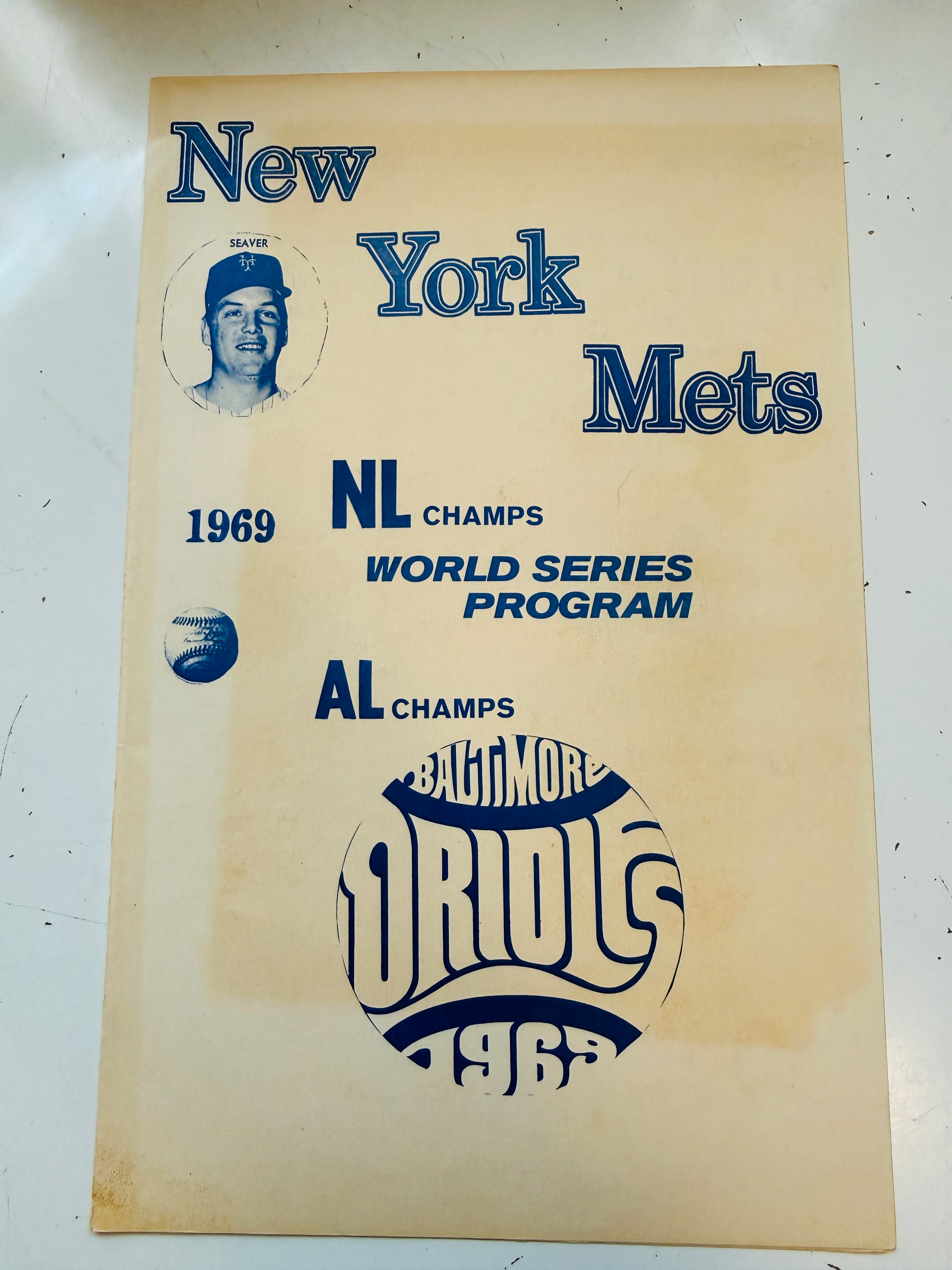 New York Mets baseball World Series rare score card 1969