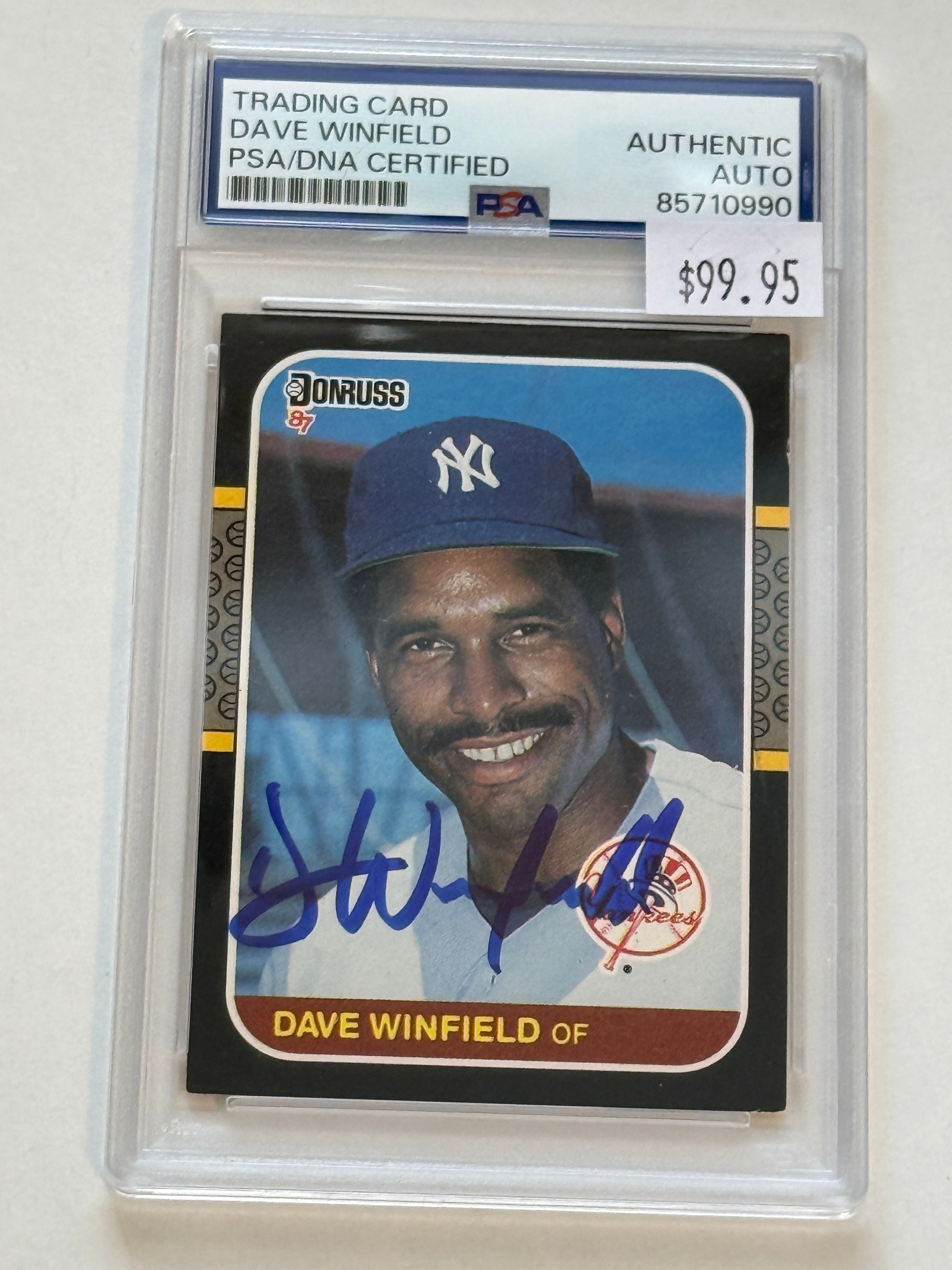 Dave Winfield Yankee, legends autograph card, PSA certified