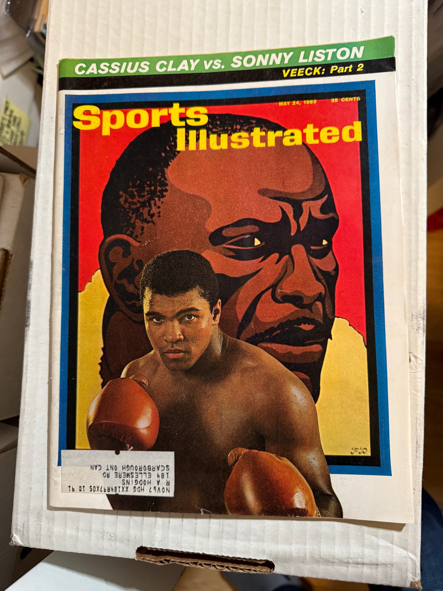 Muhammad Ali Cassius Clay versus Sunny Liston sports illustrated issue 1965