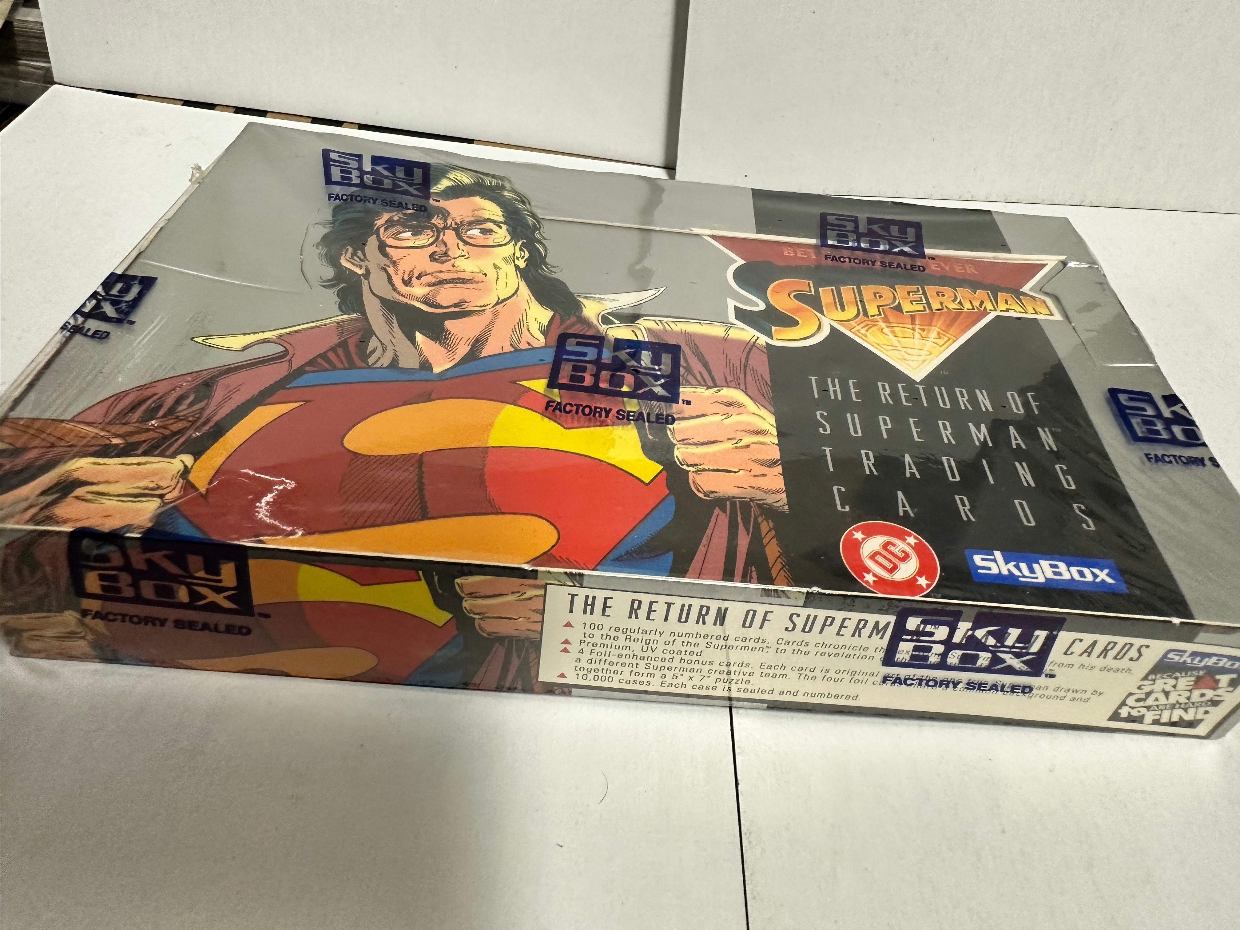 Superman The Return of Superman Skybox comic cards 36 packs box 1993