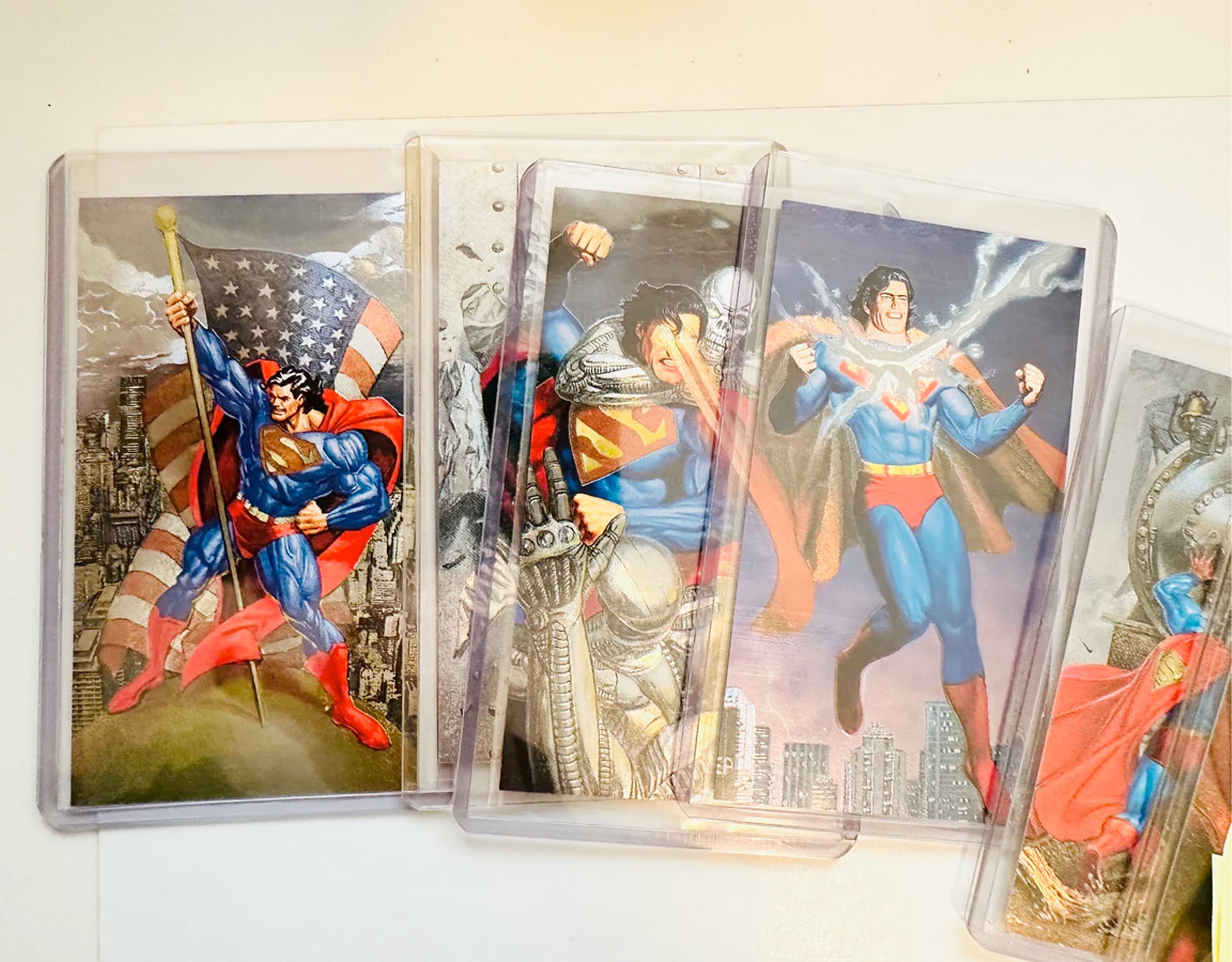 Superman Spectra Etched Foil Insert Set – 6 Card Vintage Collection 1990s