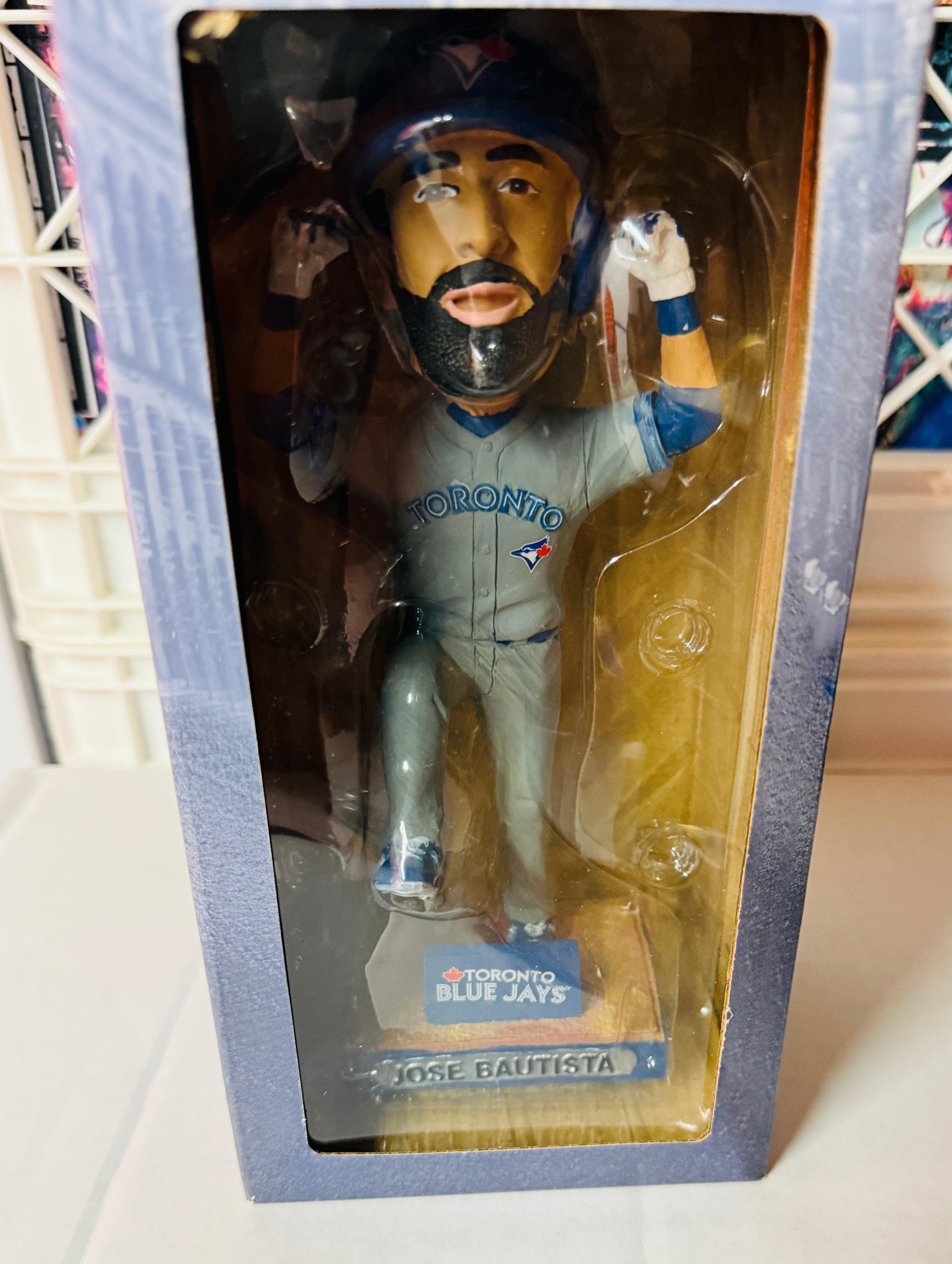 Blue jays Jose Bautista 3x Silver Slugger winner bobble head doll in box 2015
