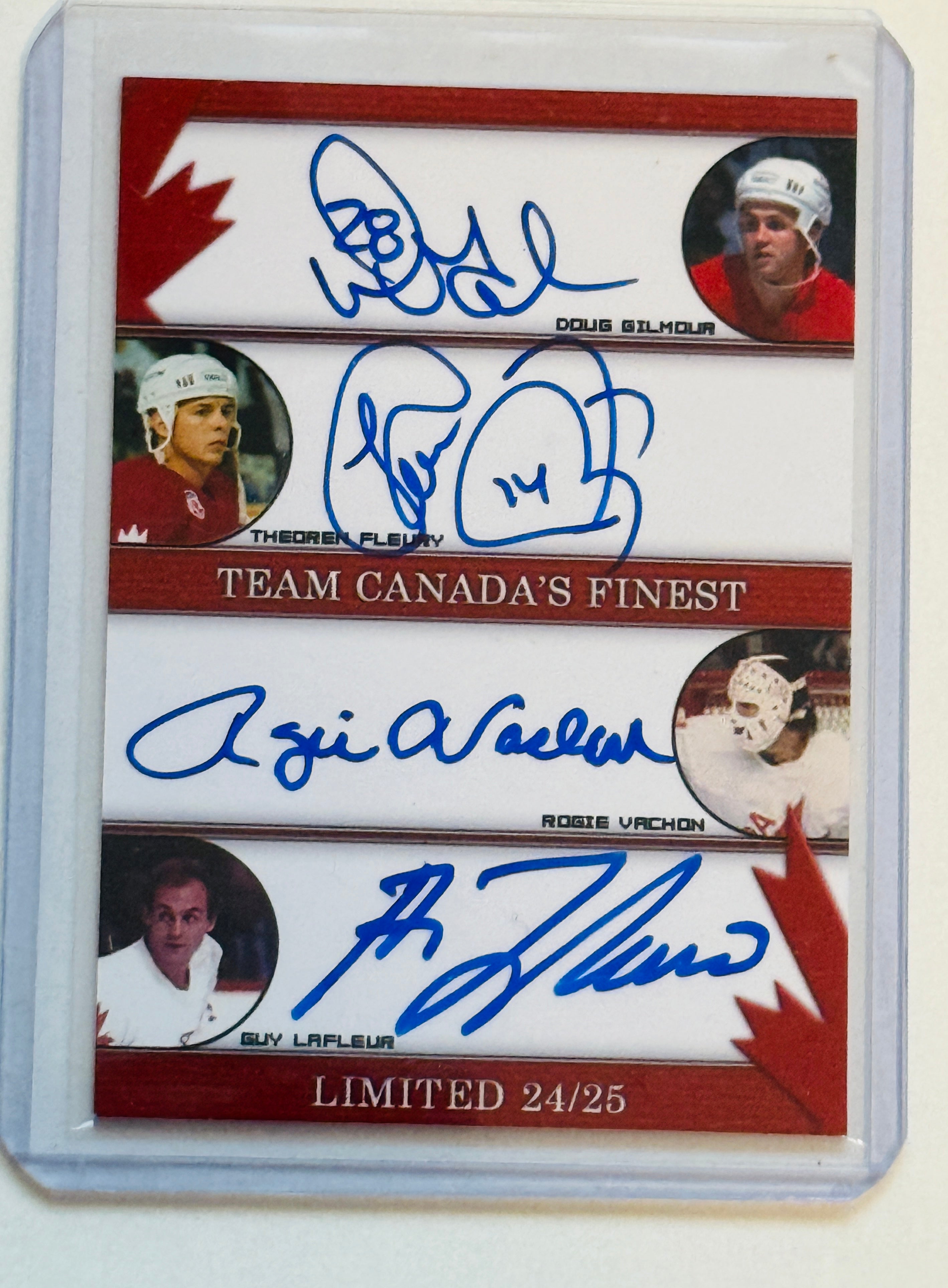 Team Canada hockey rare 24/25 quad autograph card!
