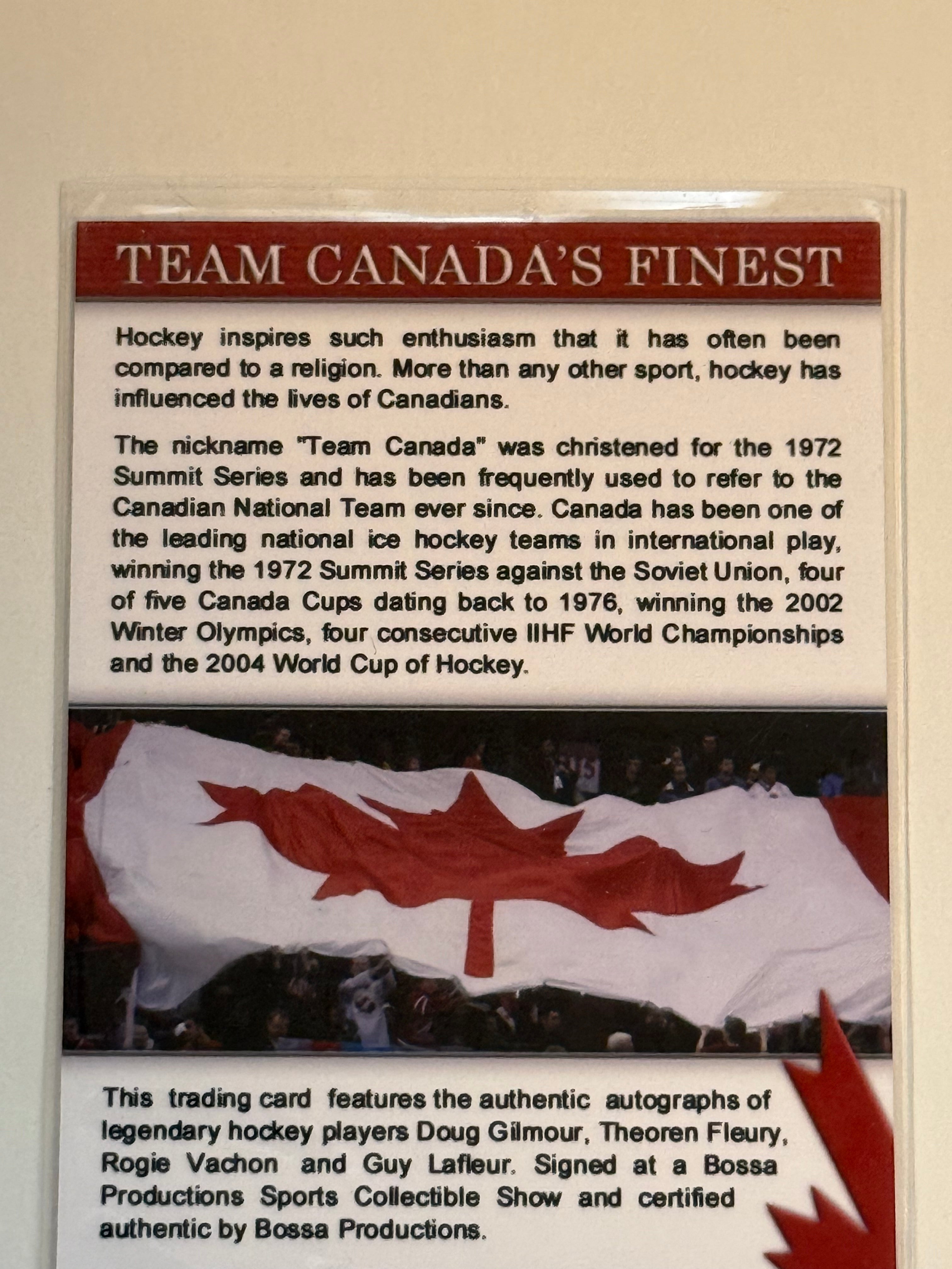 Team Canada hockey rare 12/25 quad autograph card!