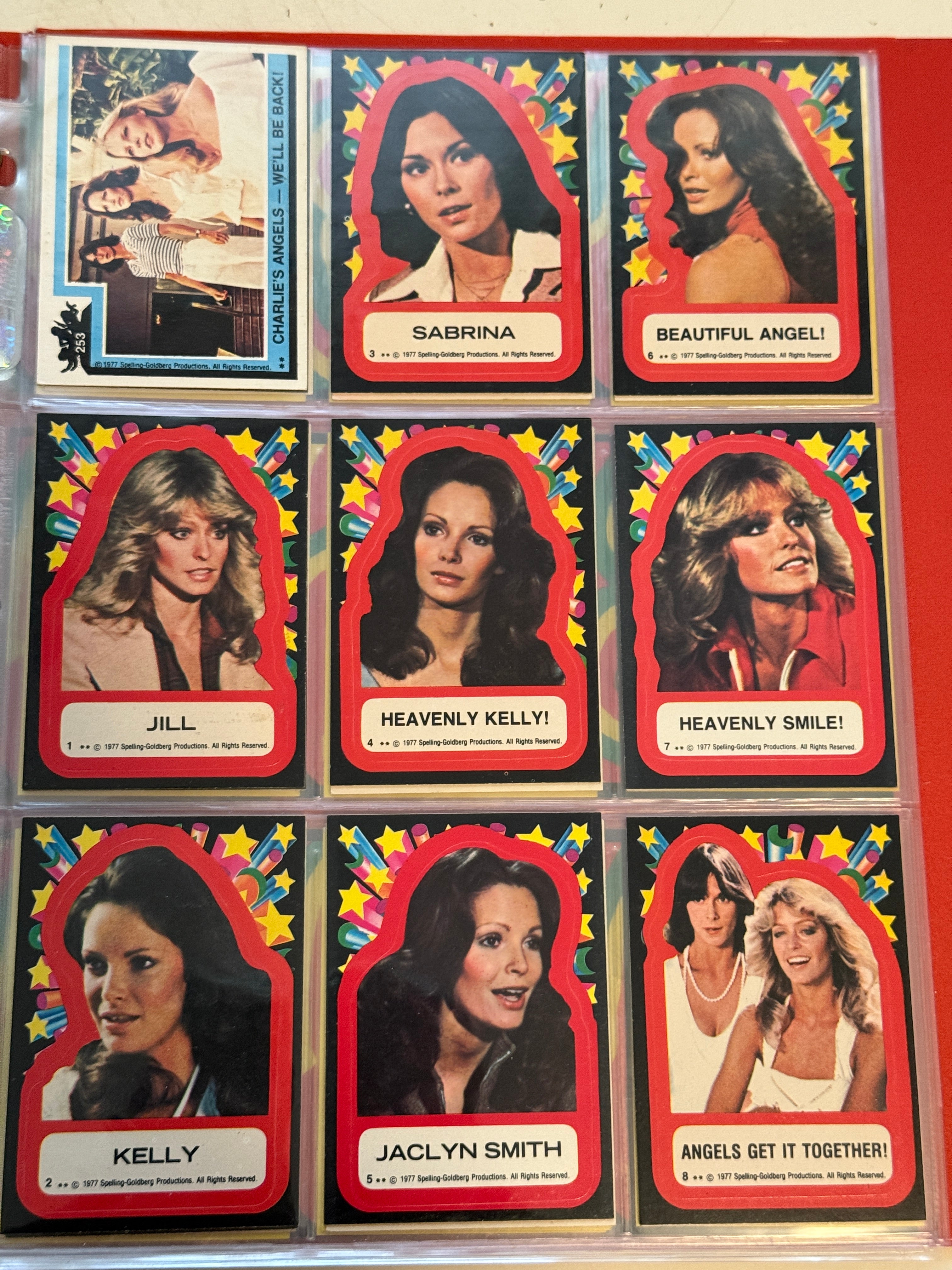 Charlie’s Angels TV show rare series 1 to 4 Opc Canadian with stickers complete set 1977