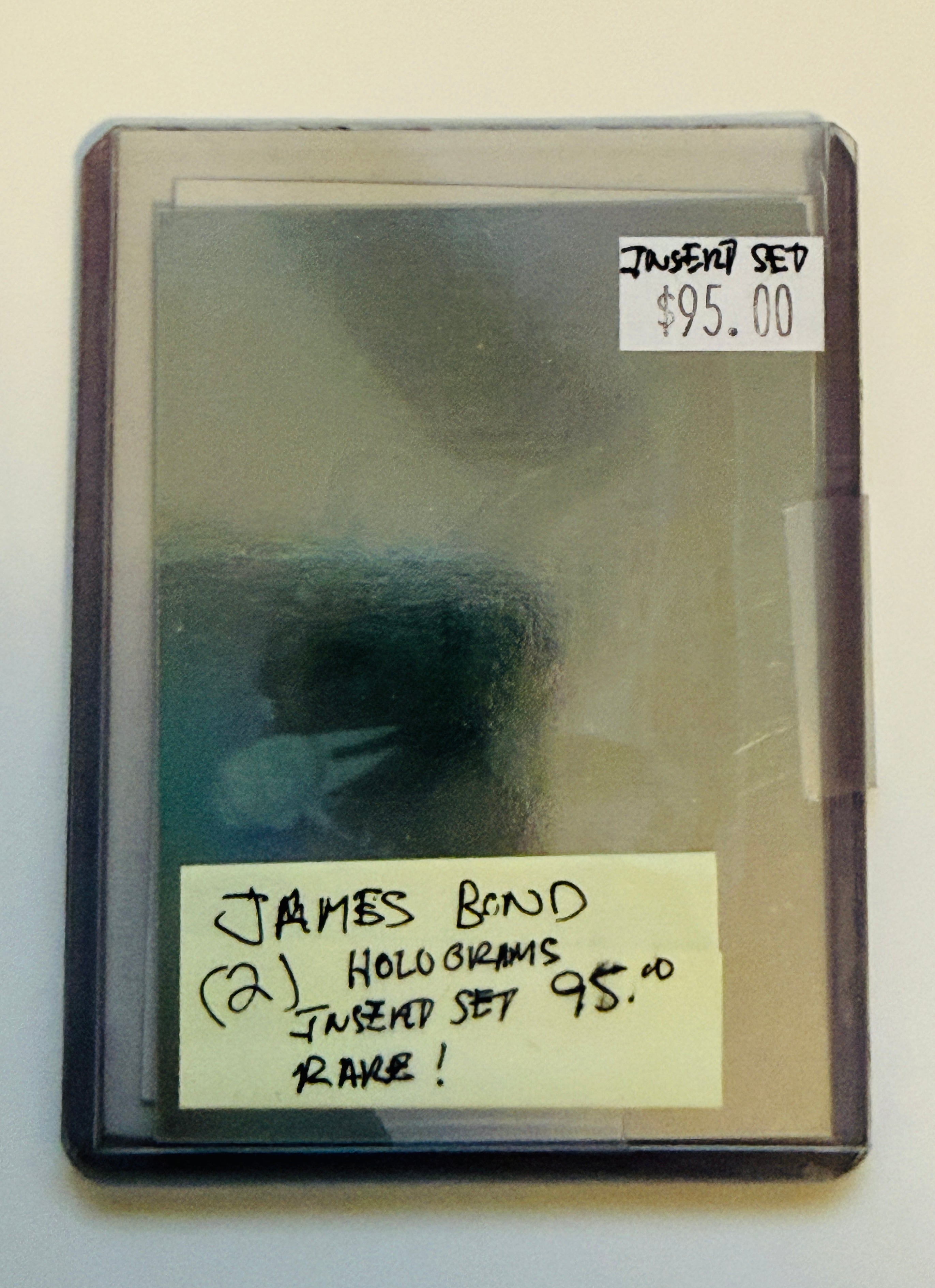 James Bond movies two rare foil, hologram inserts cards, 1990s