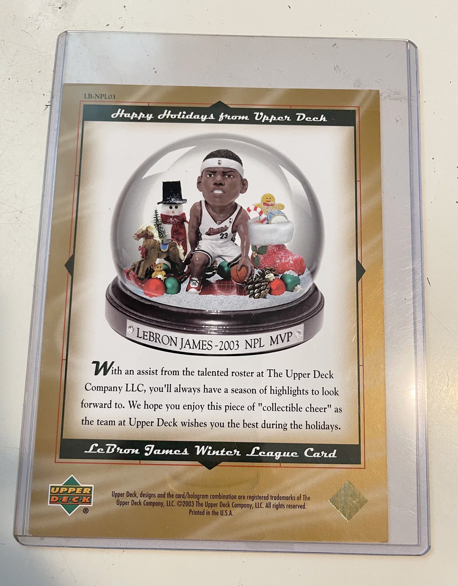 dragon ball super card game series 1 2003 LeBron James Upper Deck Employee Exclusive Rookie Christmas Card – Rare  5x7 Promo