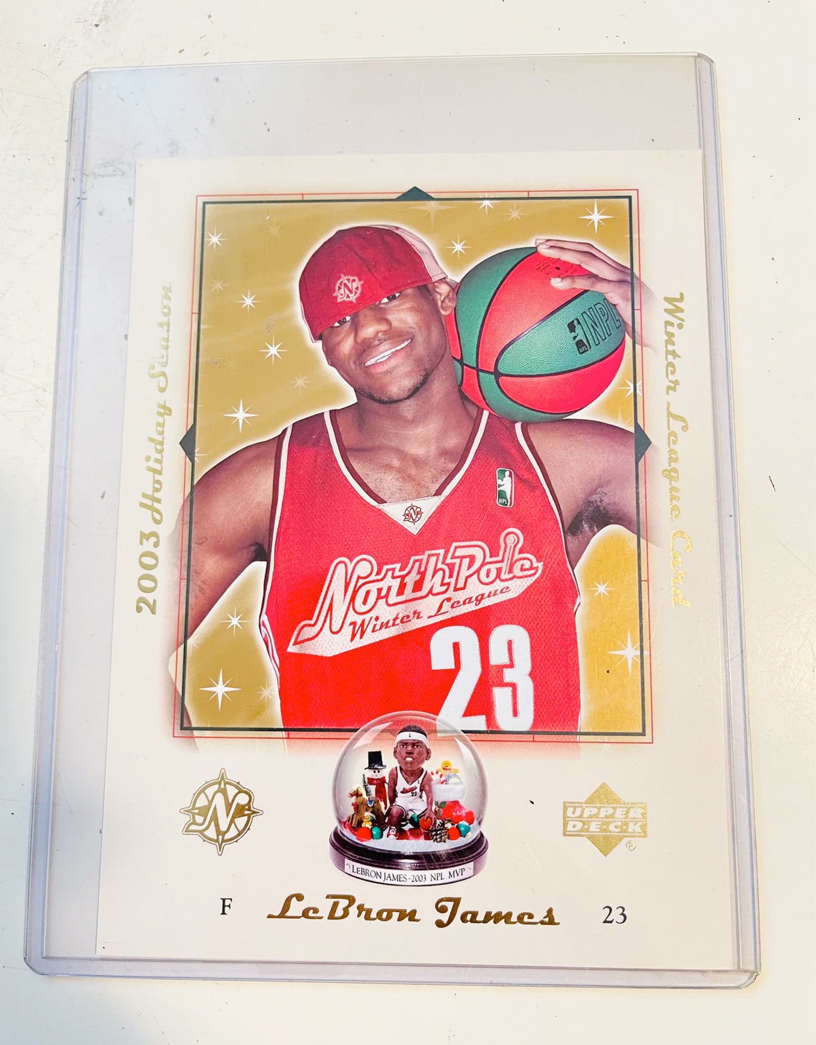 2003 LeBron James Upper Deck Employee Exclusive Rookie Christmas Card – Rare  5x7 Promo