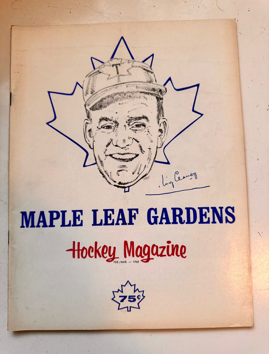 Toronto Maple hockey game program February/March 1968