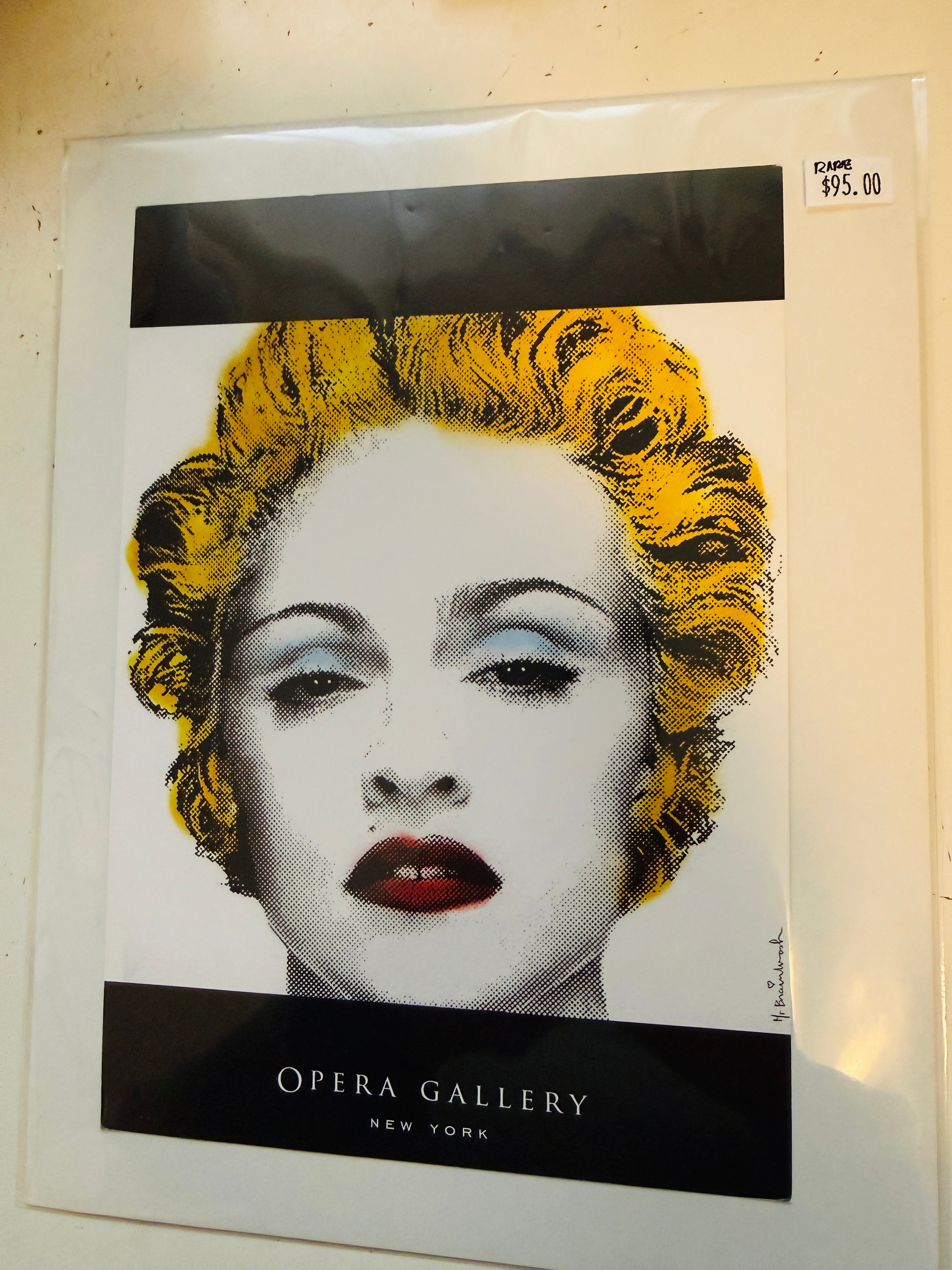 Madonna Opera gallery rare art vintage cardboard ad