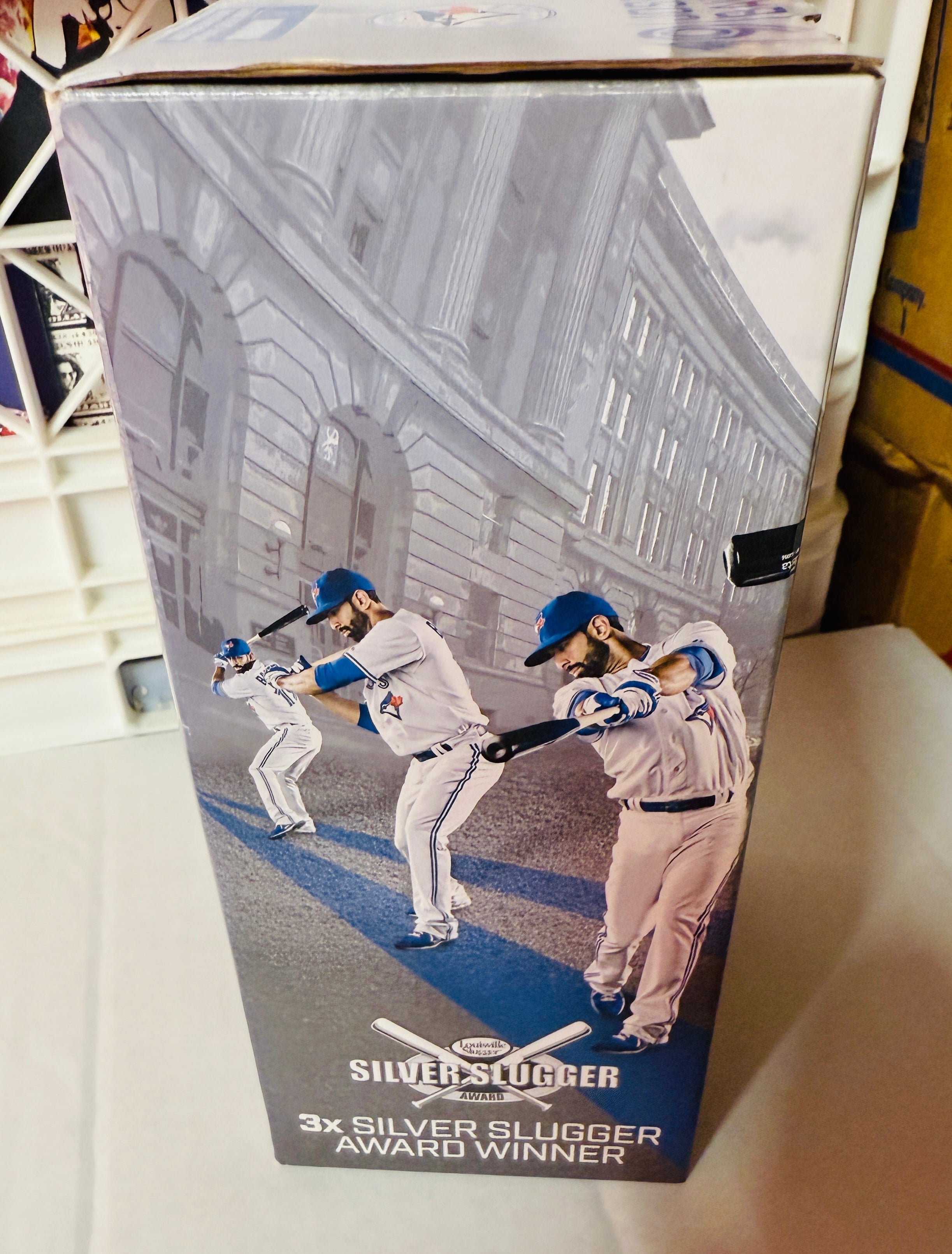 Blue jays Jose Bautista 3x Silver Slugger winner bobble head doll in box 2015