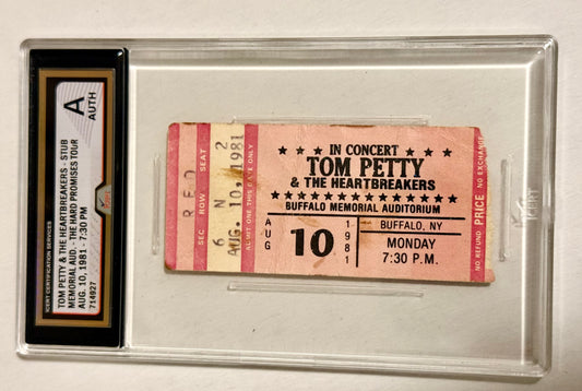 Tom Petty and the Heartbreakers vintage graded concert ticket 1981