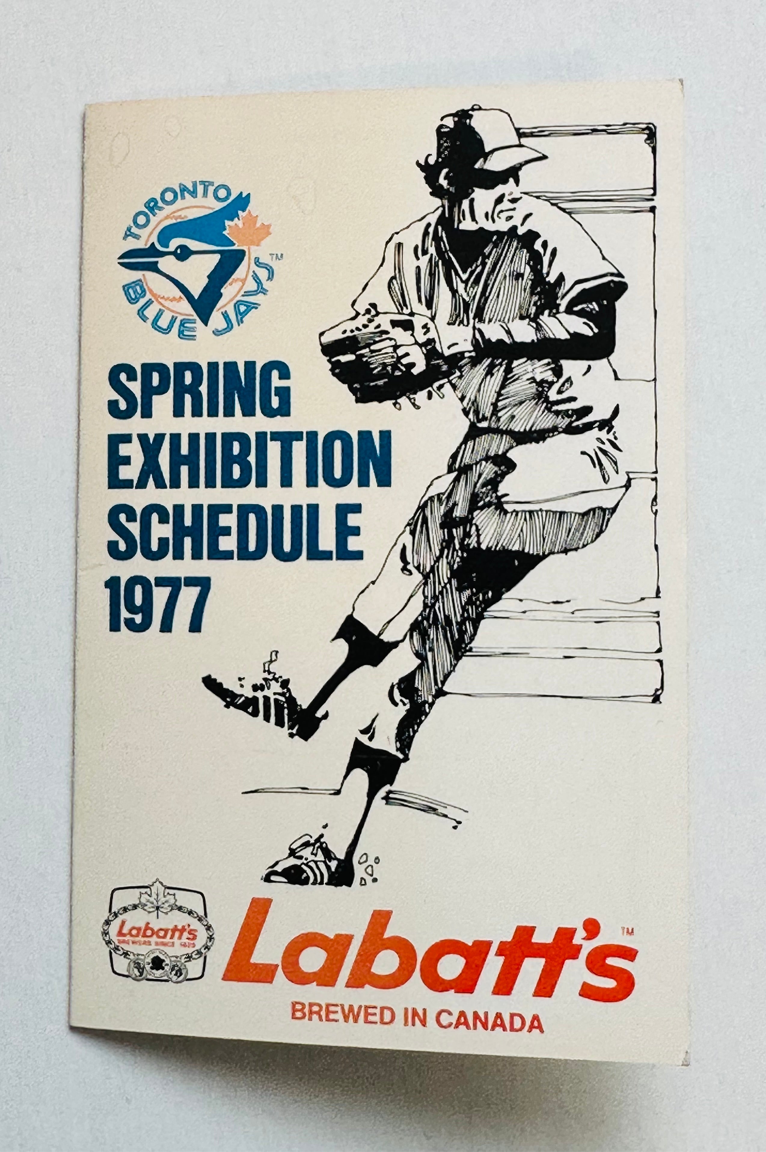 Toronto Blue Jays baseball first year spring training pocket schedule 1977