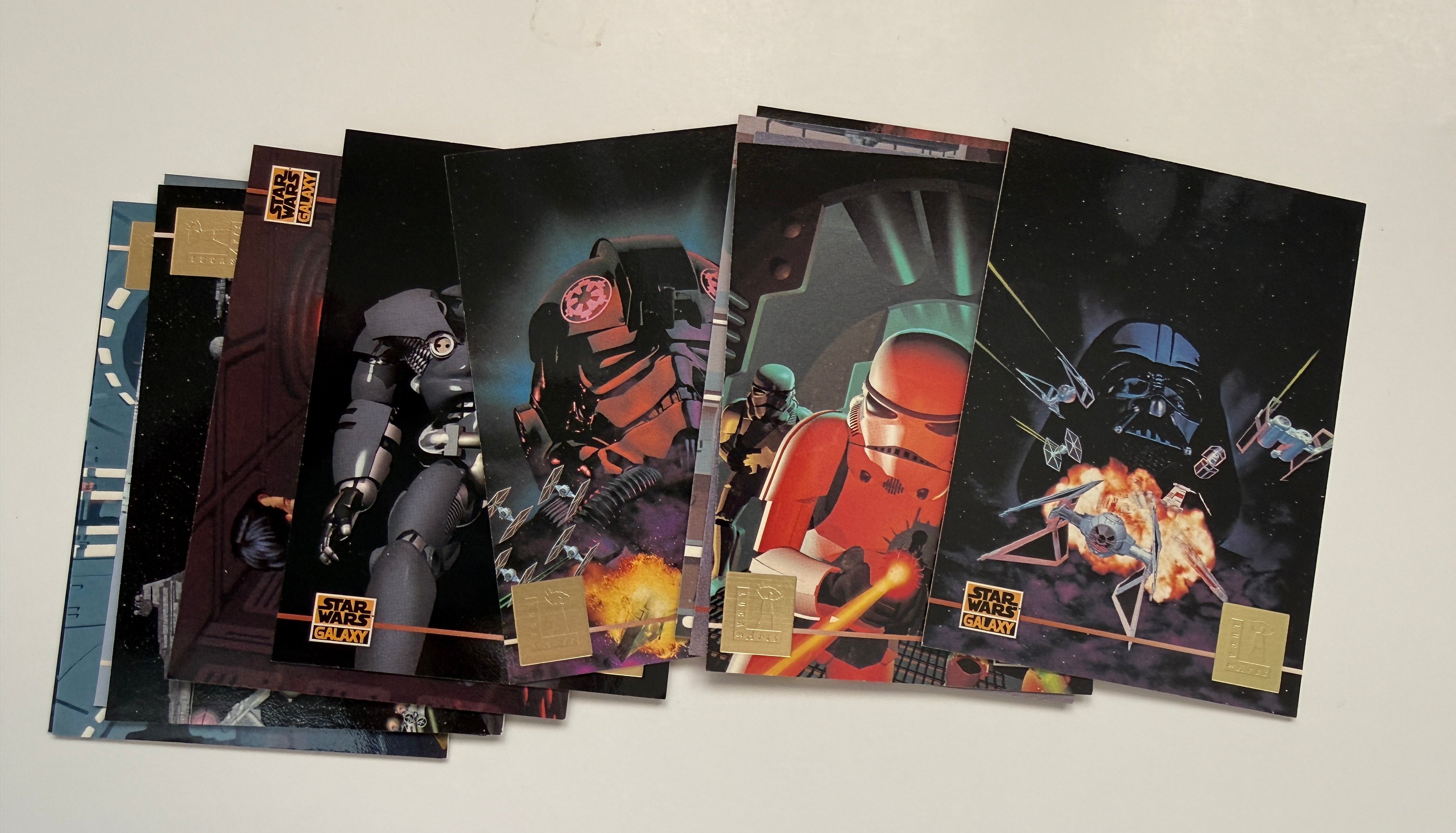 Star Wars Galaxy Topps gold insert card set 1995