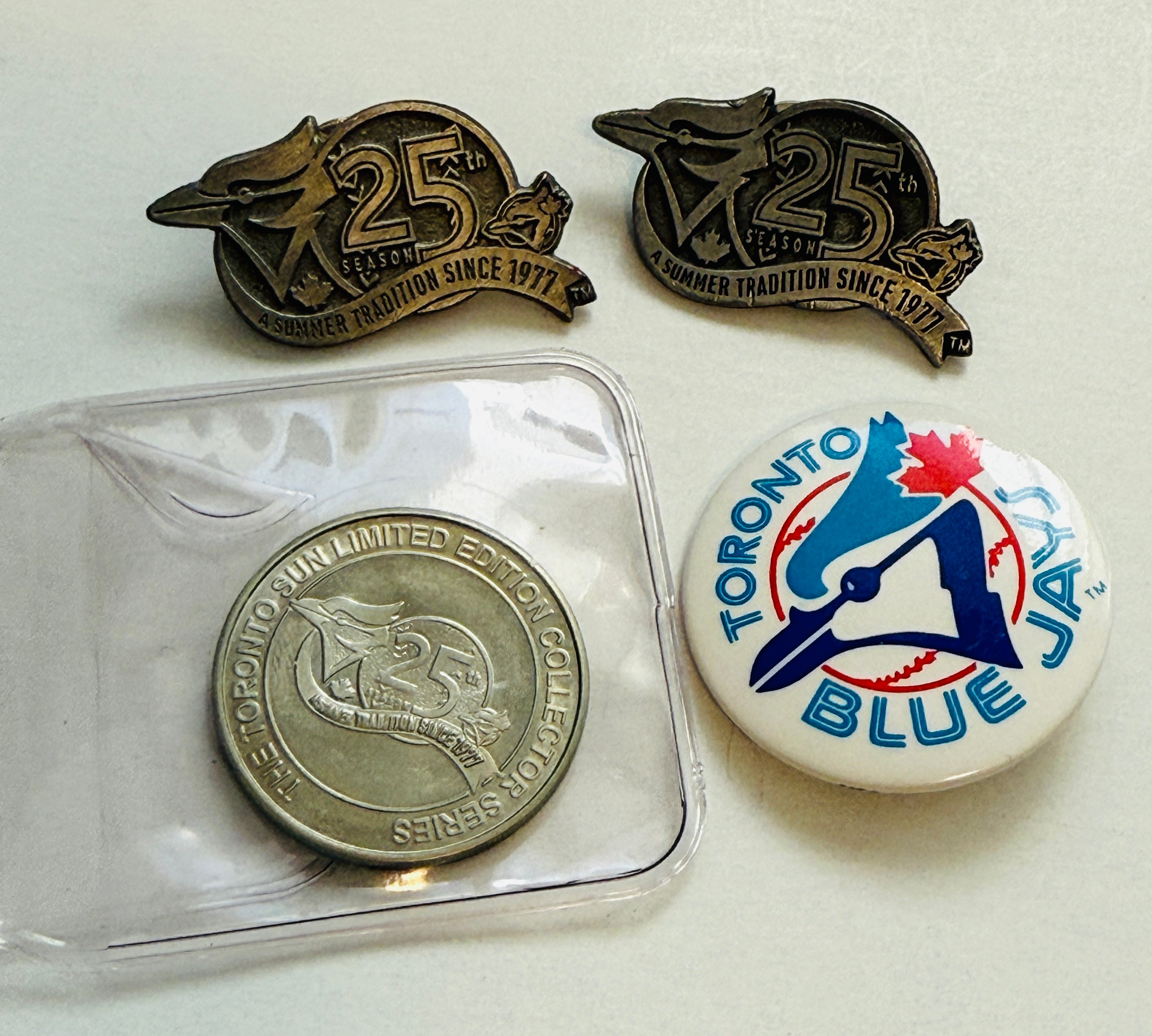 Toronto Blue Jays button , coin and pins lot deal