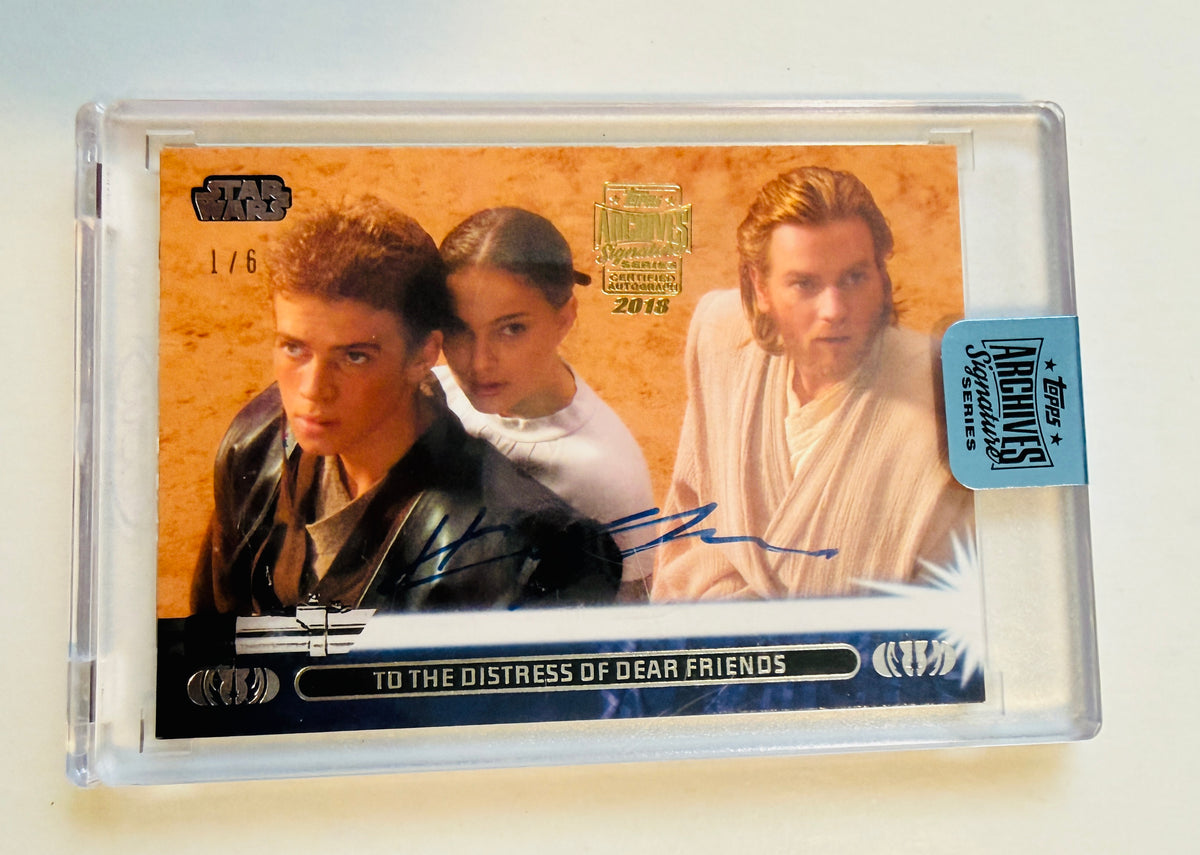 Star Wars archives Hayden Christensen rare autographed insert card 1/6 from 2013