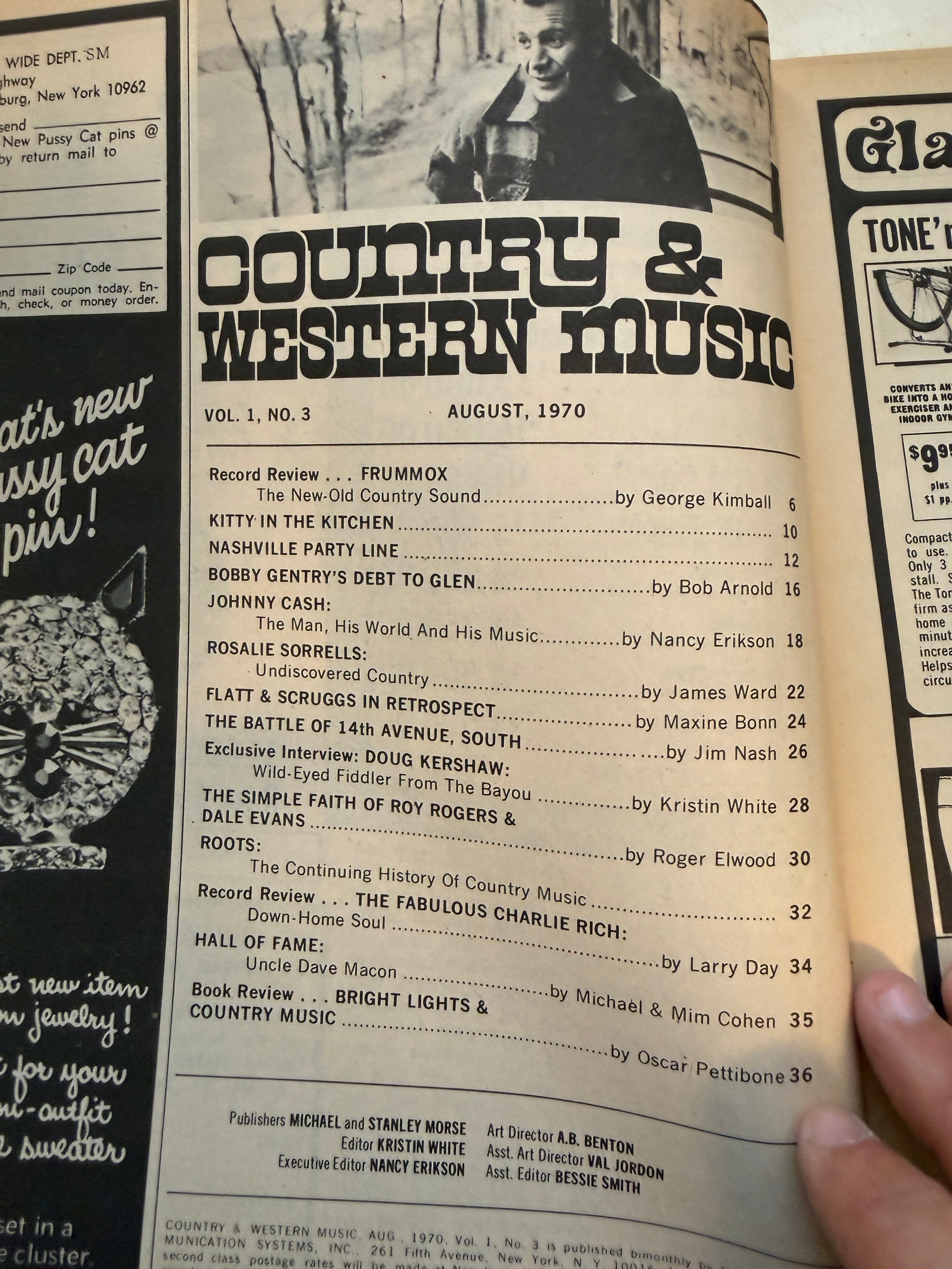 Country western music magazine 1970