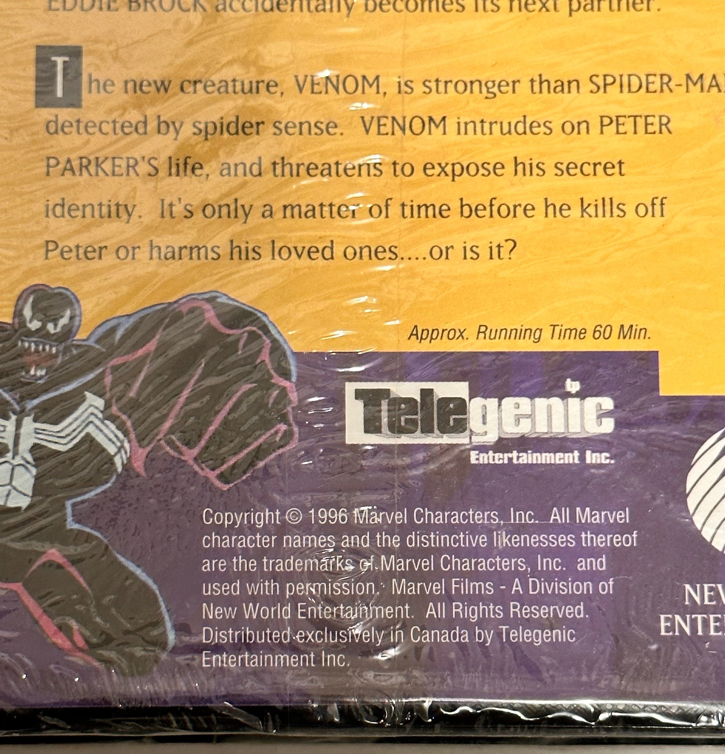 VHS Spider-man The Venom Saga factory sealed 1996